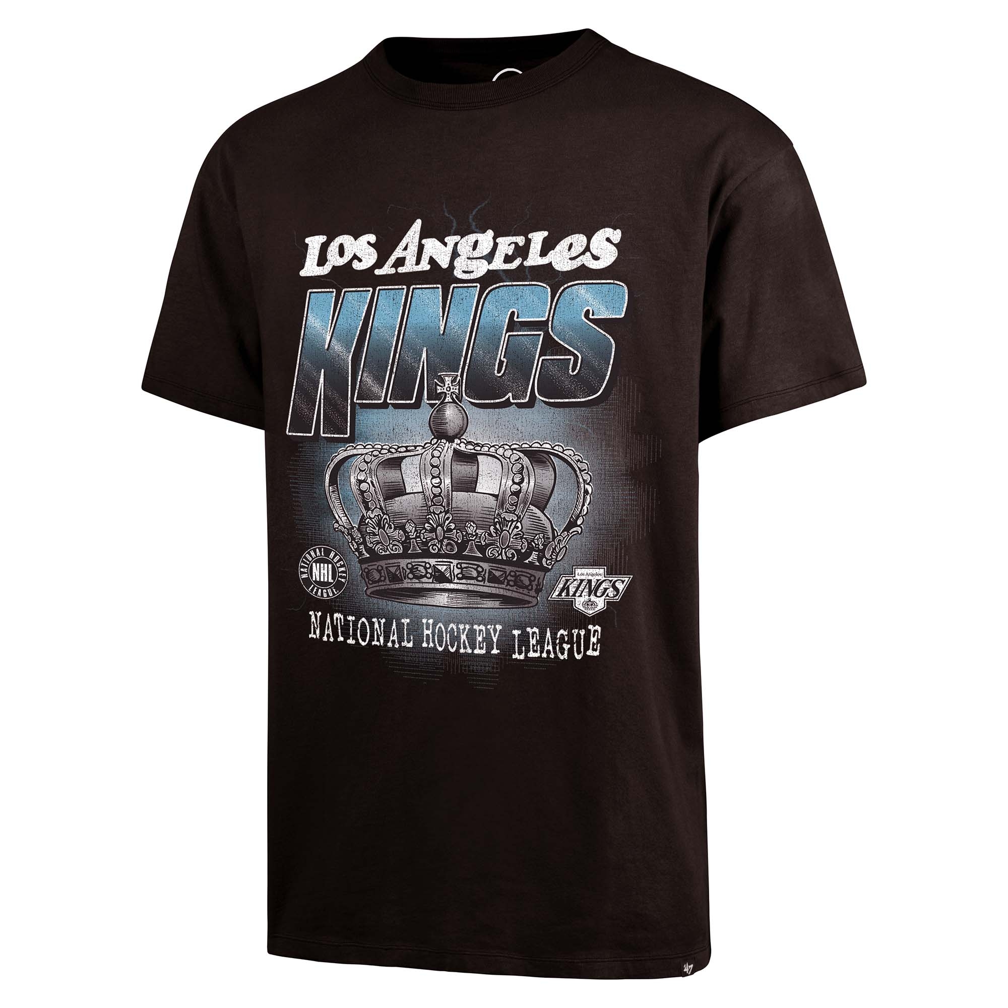 Los Angeles Kings Vintage Logo '47 Drop Shoulder NHL T-Shirt Carbonite