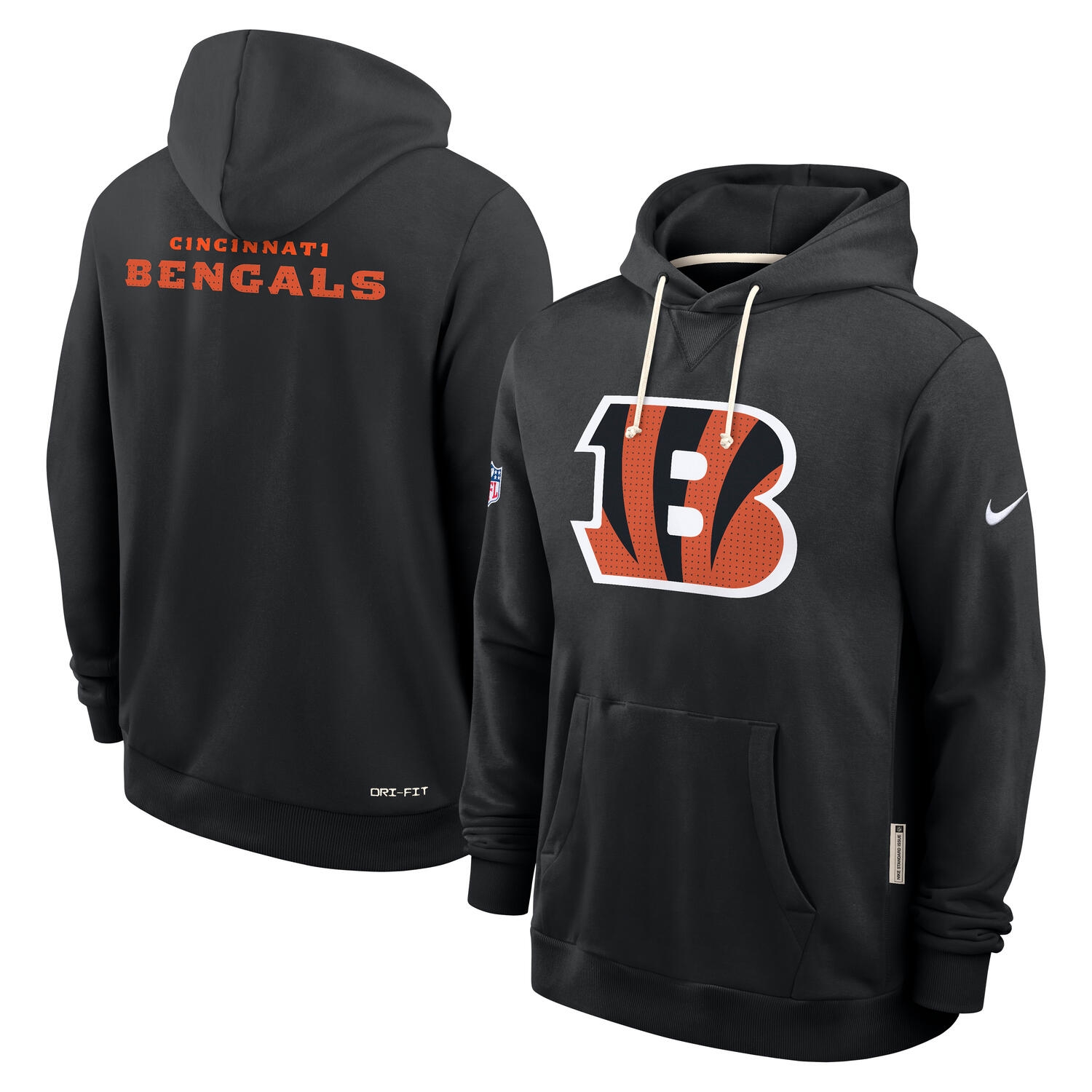 Cincinnati Bengals 2025 NFL Sideline Nike Standard Issue Hoodie Schwarz