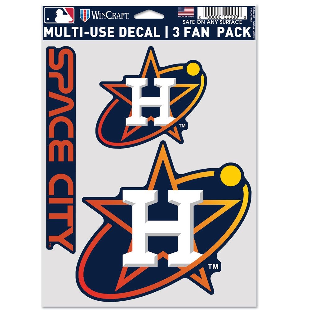 Houston Astros City Connect Multi-Use MLB Decals Set (3 Pcs.)