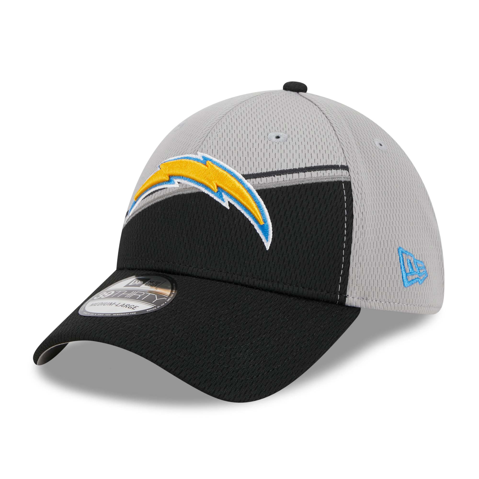 Los Angeles Chargers Colorway 2023 NFL Sideline New Era 39THIRTY Flex Cap Grau