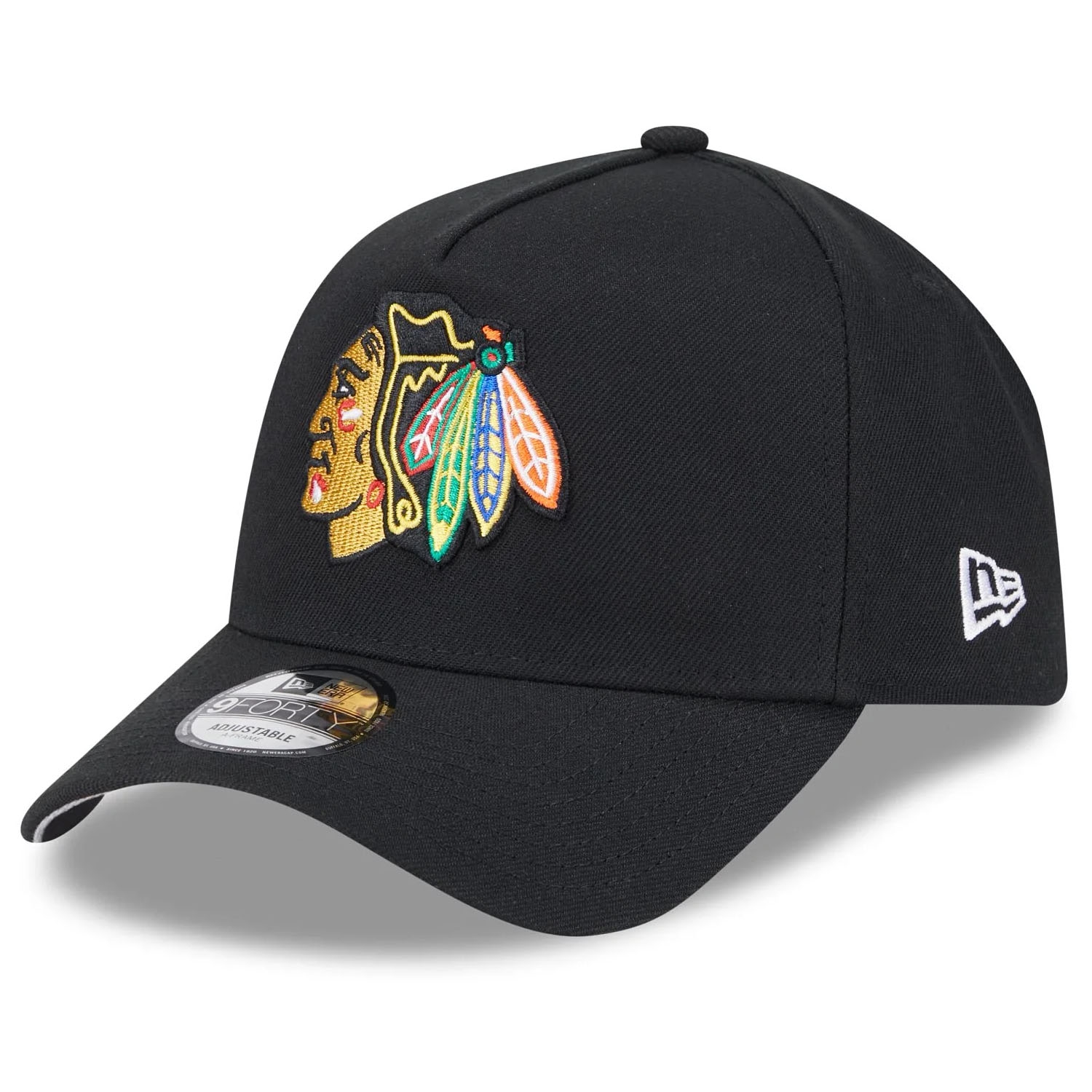 Chicago Blackhawks New Era 9FORTY A-Frame Trucker NHL Cap Schwarz
