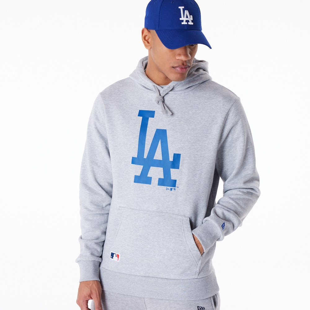 Los Angeles Dodgers Team Logo New Era MLB Hoodie Gray