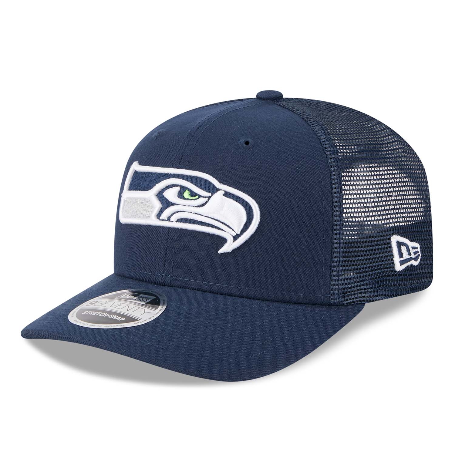 Seattle Seahawks New Era Stretch-Snap 9SEVENTY NFL Trucker Cap Navy