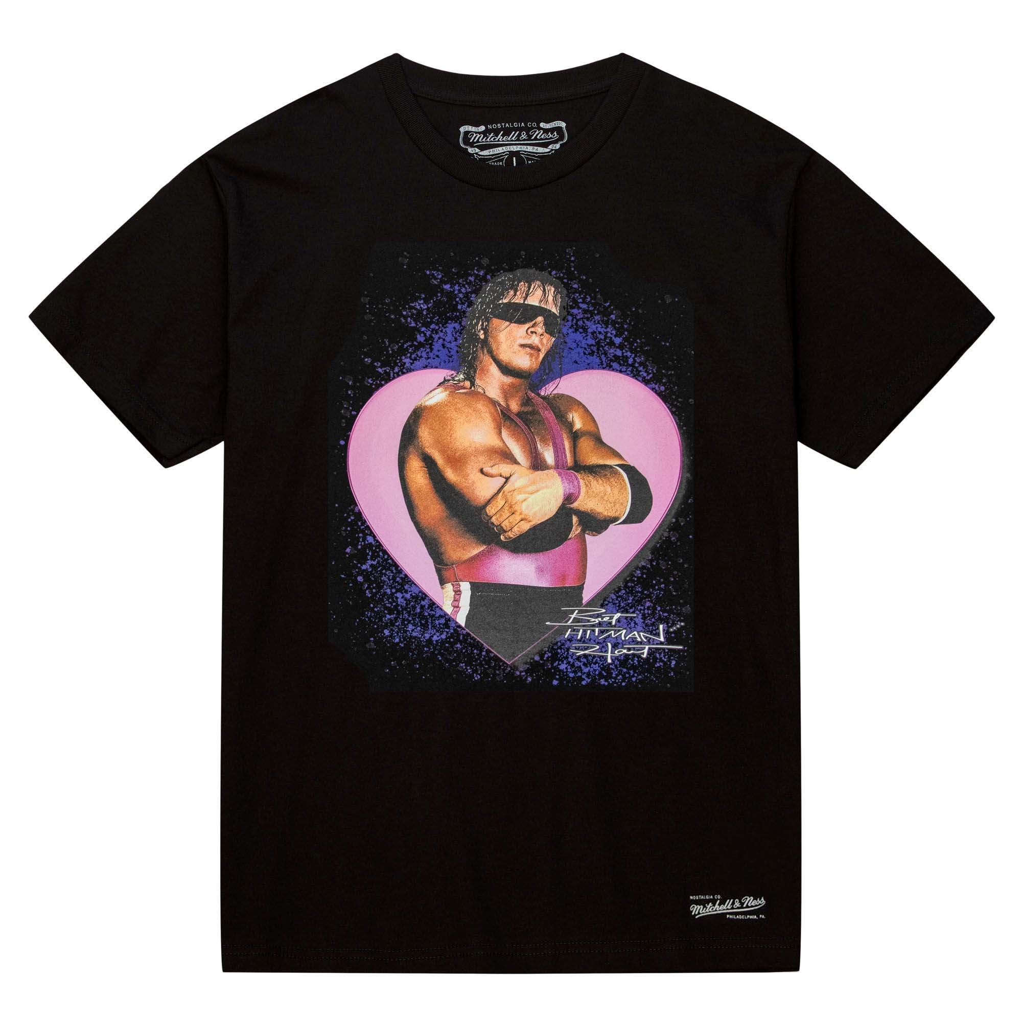 Bret The Hitman Hart Mitchell & Ness WWE Legend T-Shirt Black