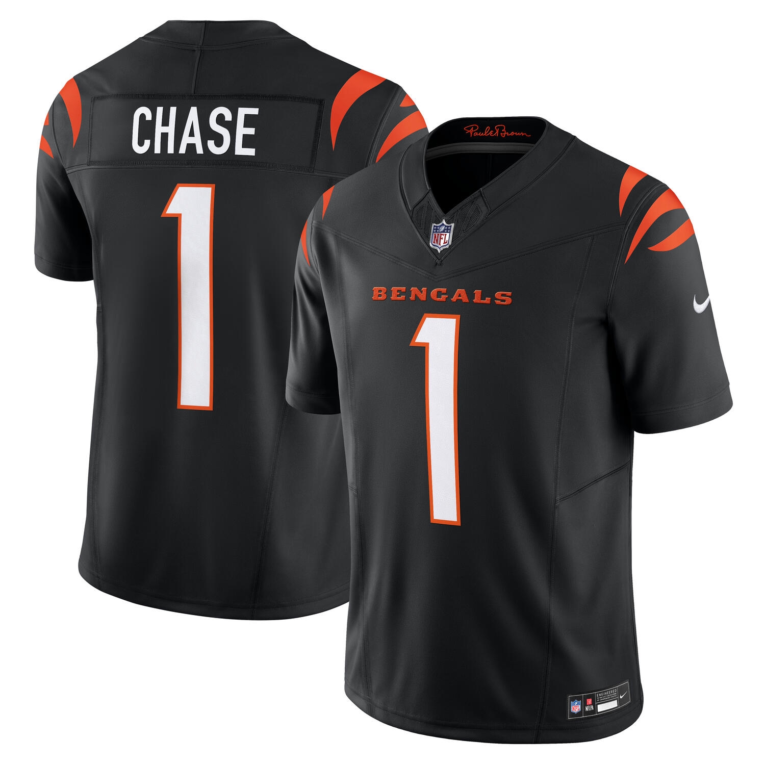 Ja’Marr Chase #1 Cincinnati Bengals Nike Vapor F.U.S.E. Limited NFL Trikot Schwarz