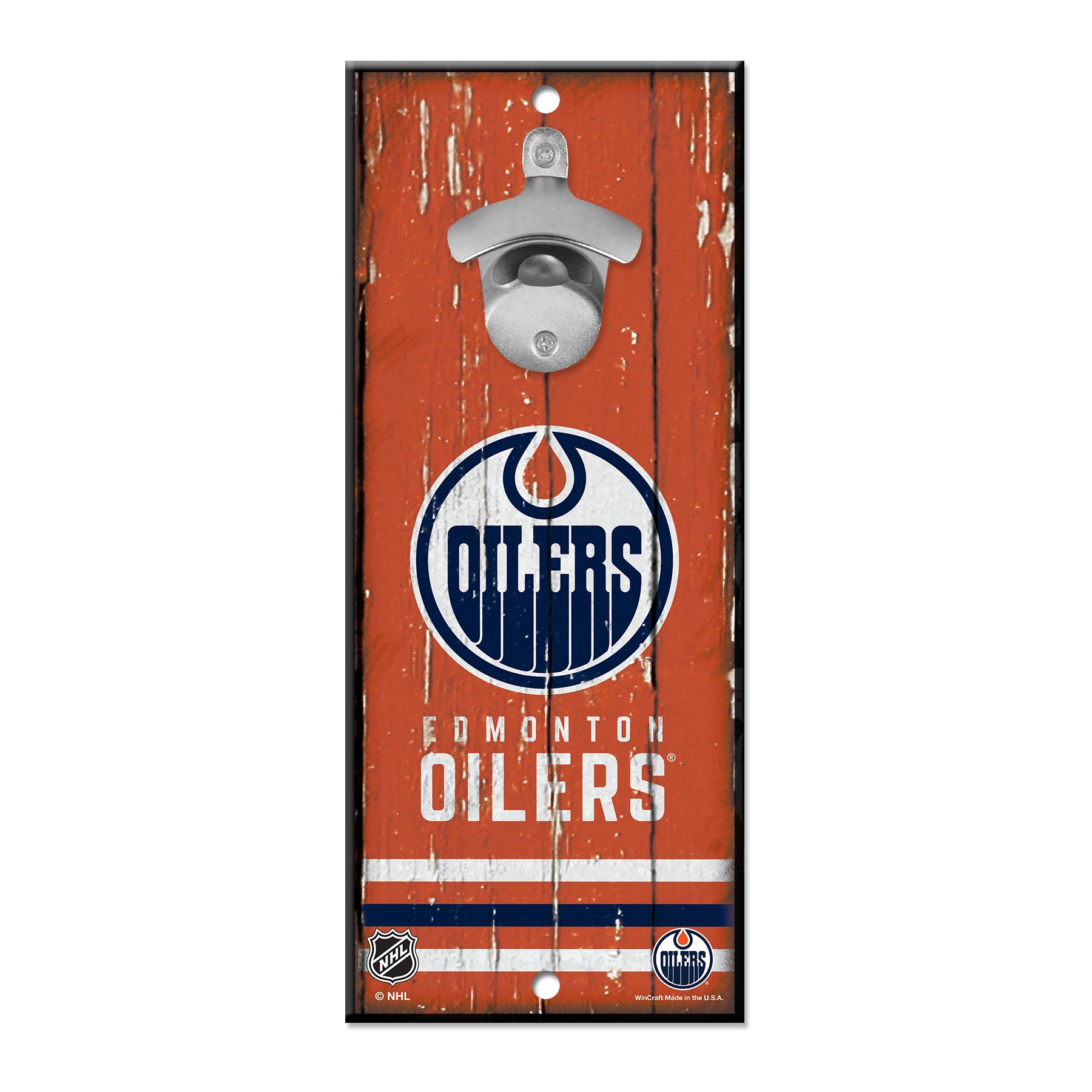Edmonton Oilers NHL Schild mit Flaschenöffner