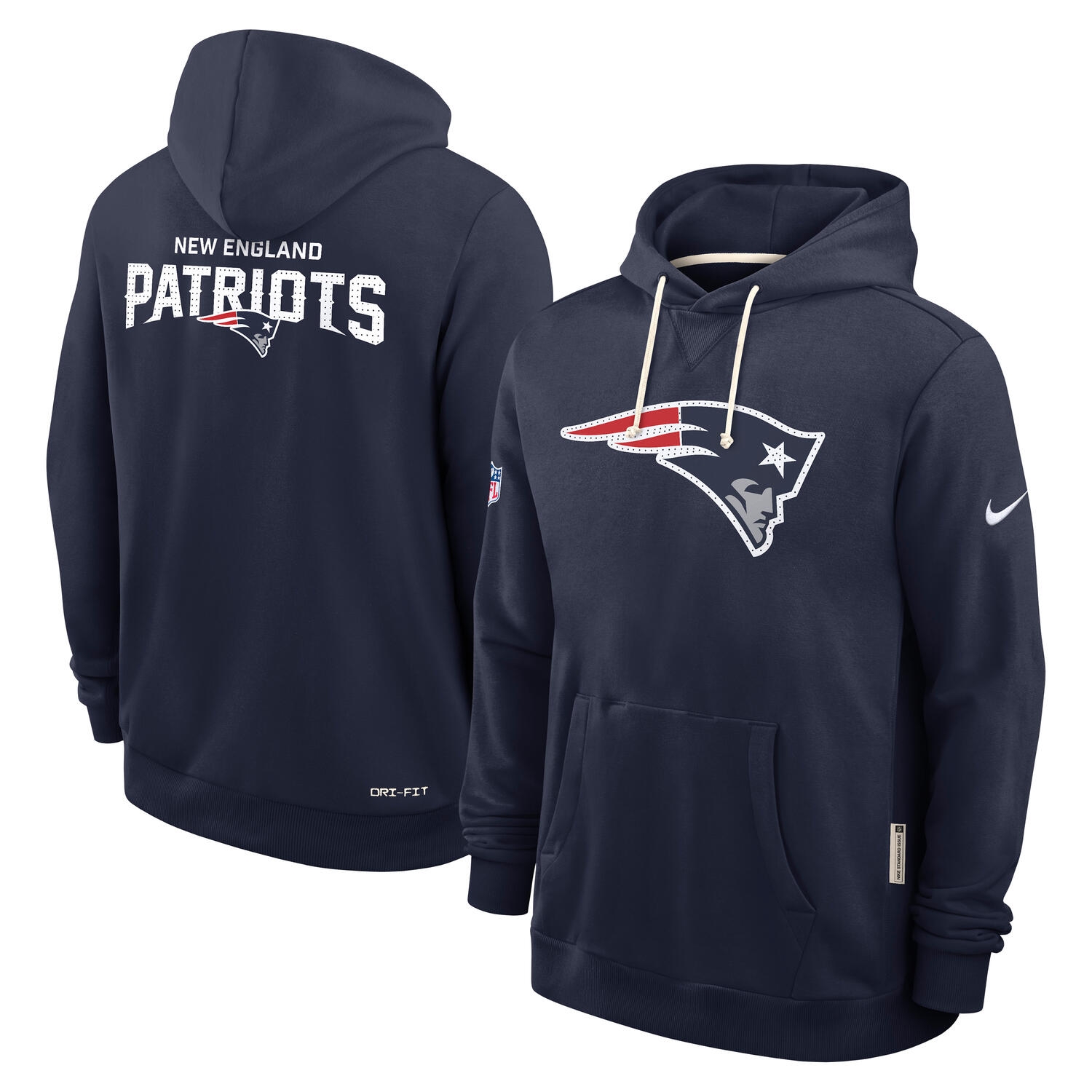 New England Patriots 2025 NFL Sideline Nike Standard Issue Hoodie Navy