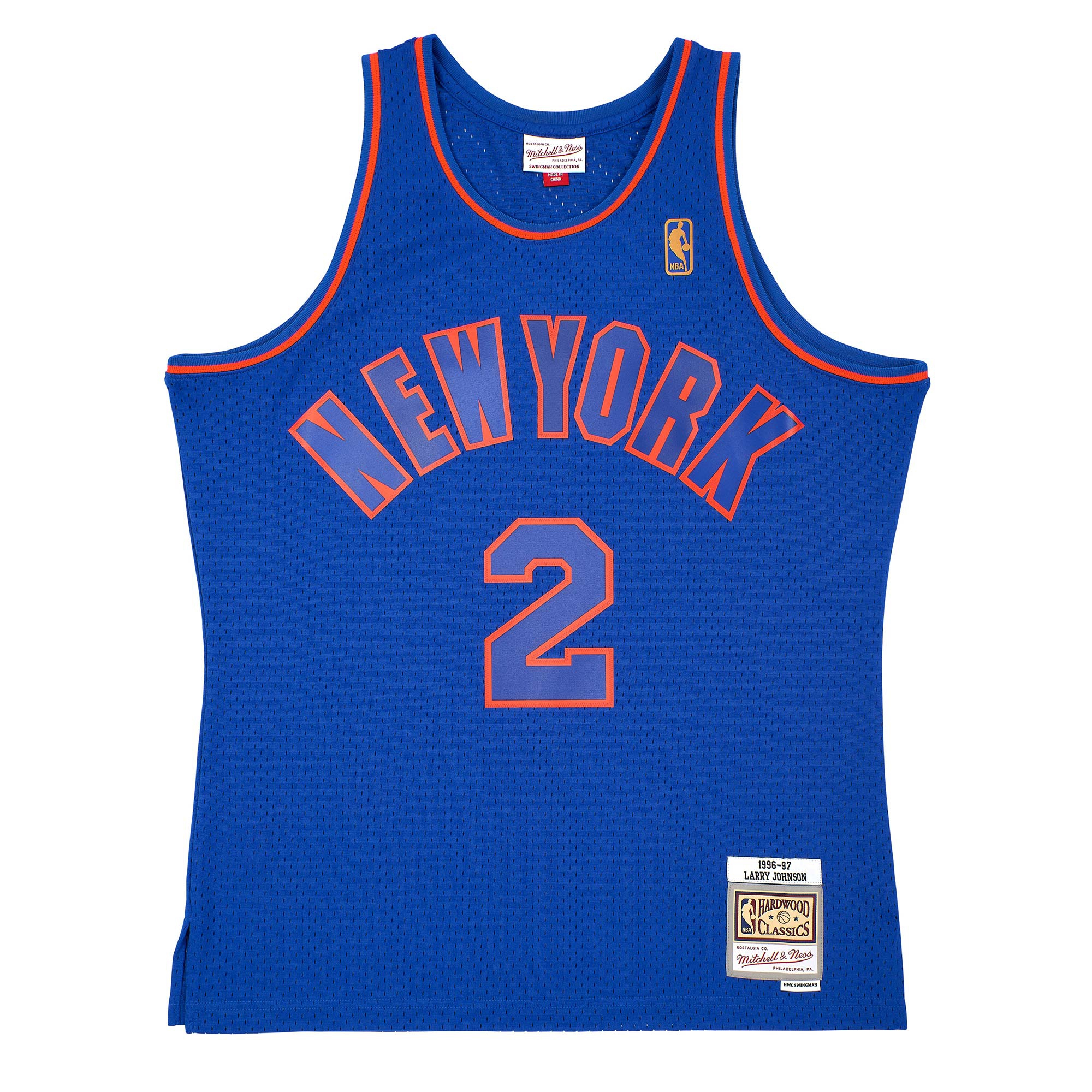 Larry Johnson #2 New York Knicks 1996-97 Mitchell & Ness Swingman NBA Jersey Alternate
