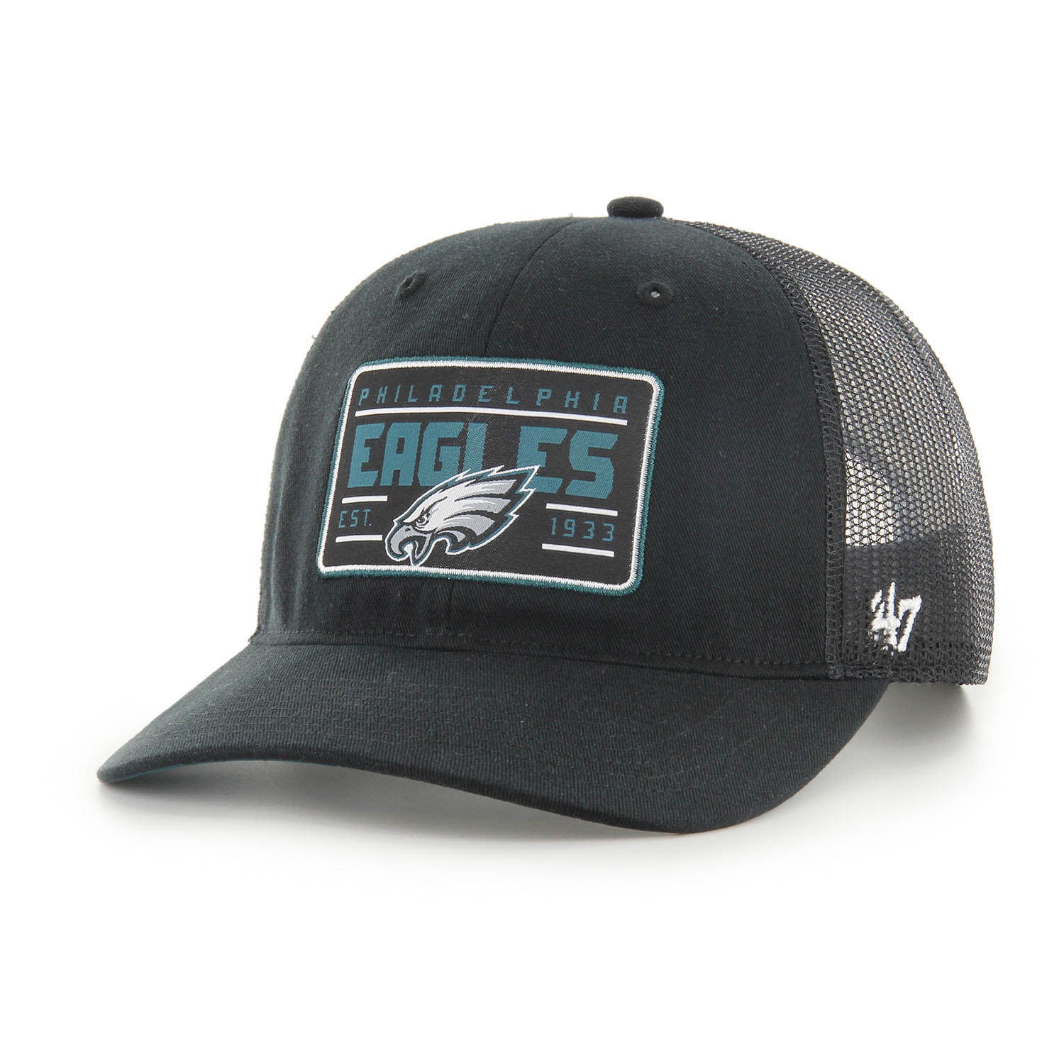 Philadelphia Eagles Hardline '47 Trucker Snapback NFL Cap Schwarz
