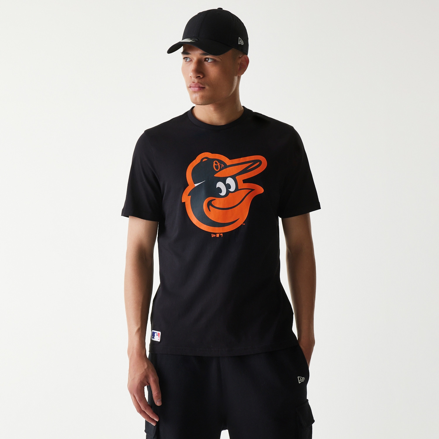 Baltimore Orioles Team Logo New Era MLB T-Shirt Schwarz