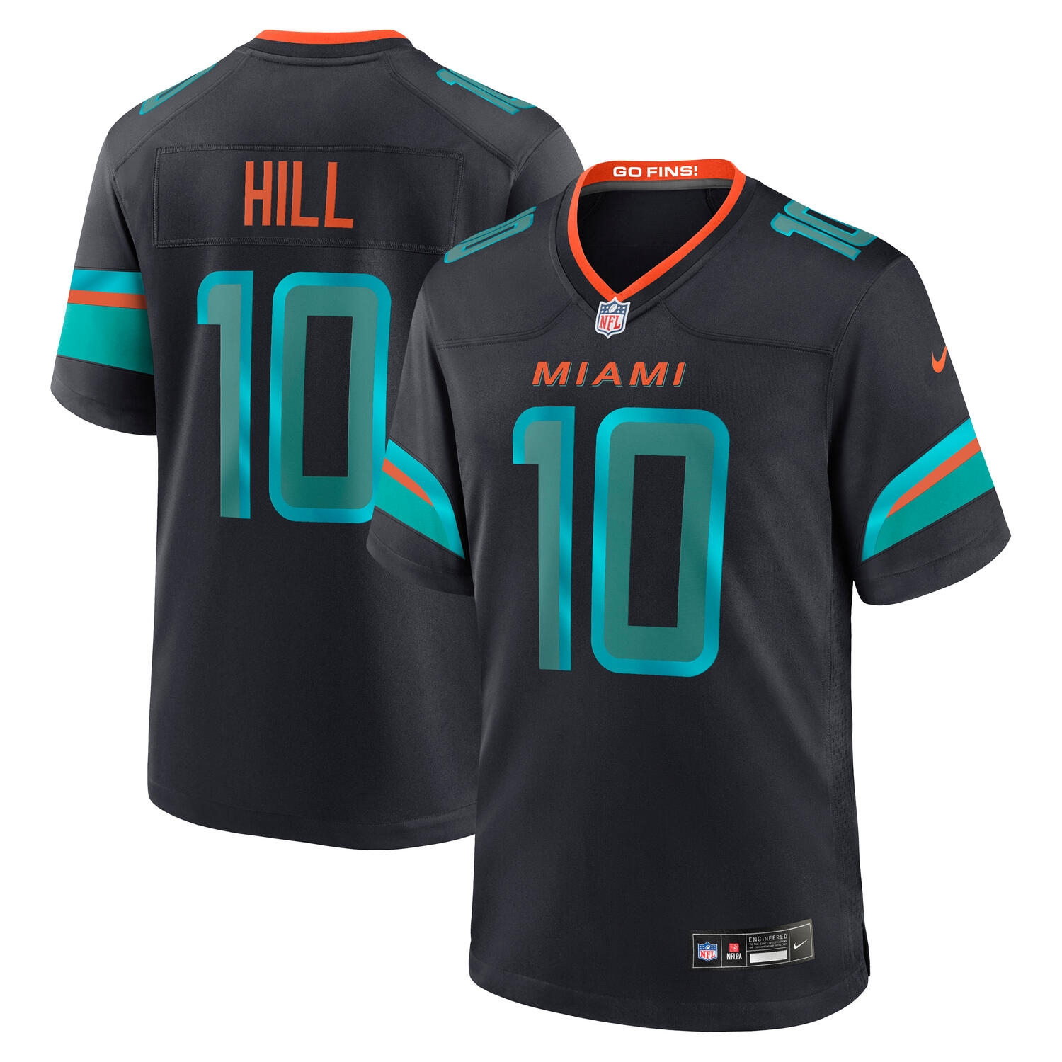 Tyreek Hill #10 Miami Dolphins 2025 Rivalries Game NFL Jersey Navy