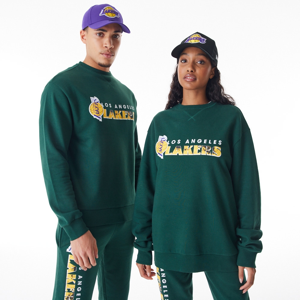 Los Angeles Lakers New Era NBA Crewneck Sweatshirt Grün