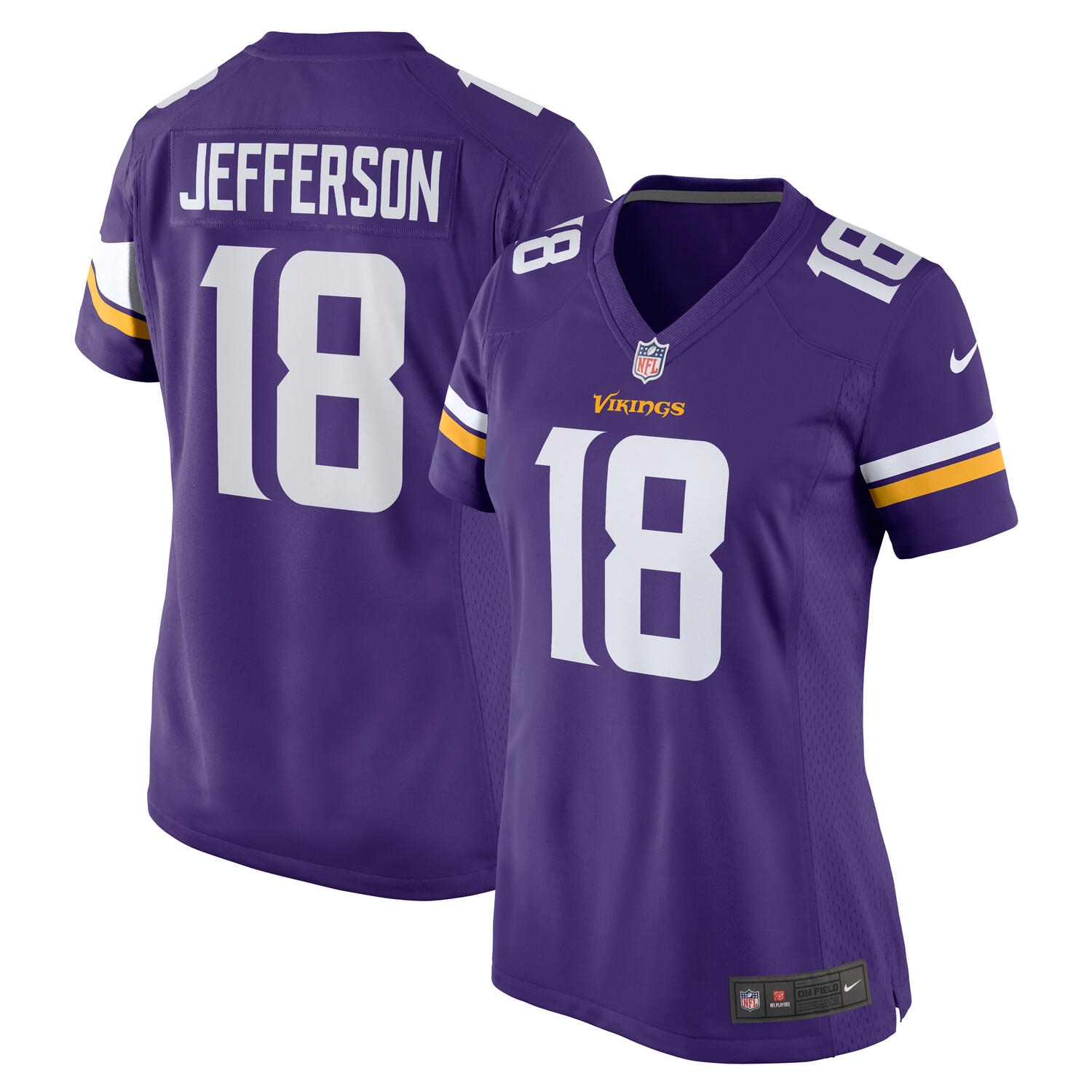 Justin Jefferson #18 Minnesota Vikings Nike Game NFL Jersey Purple (WOMEN'S)