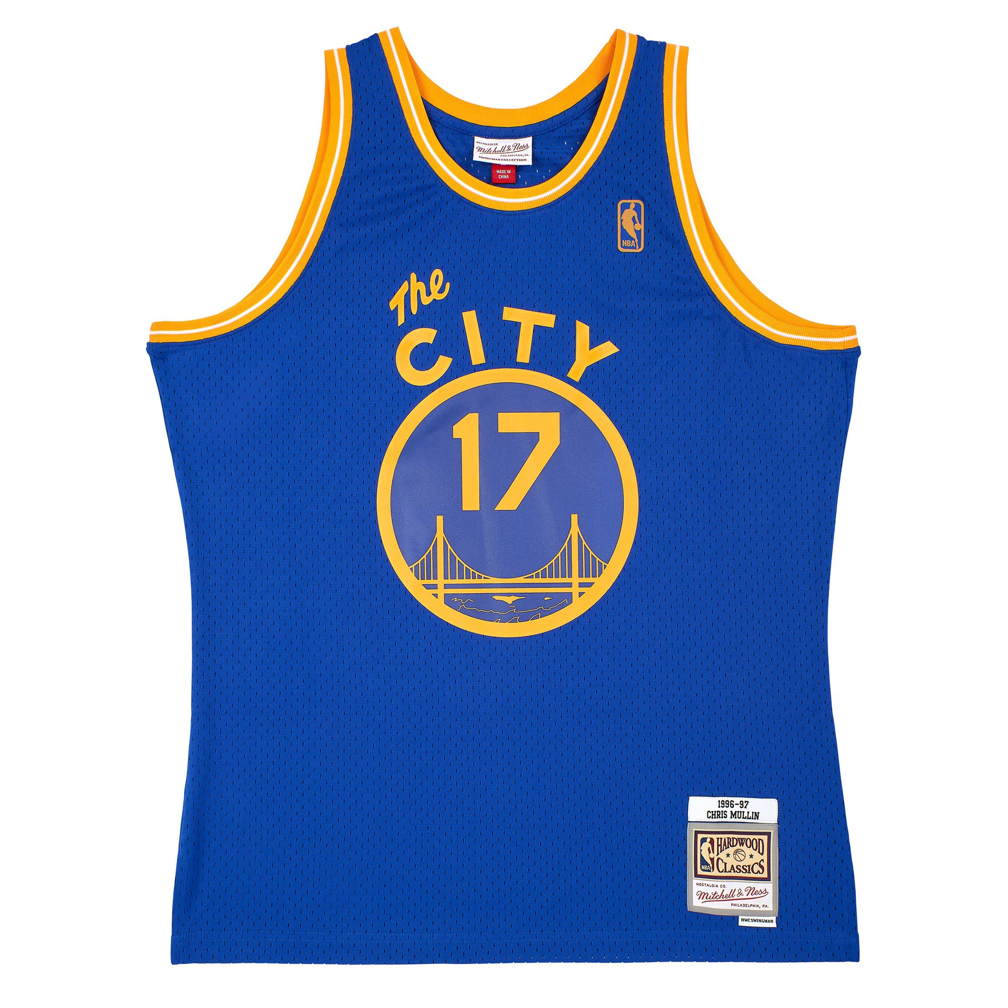 Chris Mullin #17 Golden State Warriors 1996-97 Mitchell & Ness Swingman NBA Jersey Blue