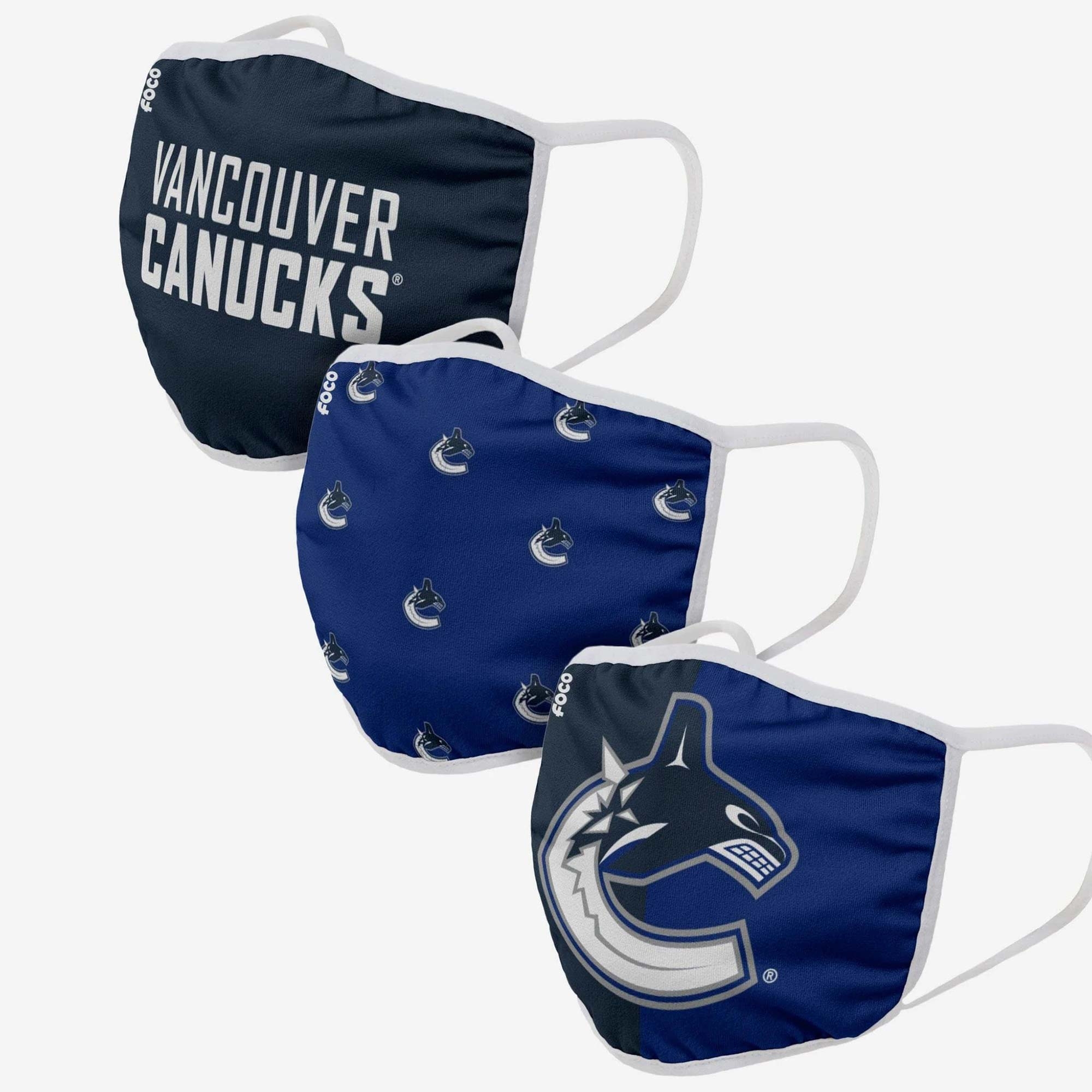 Vancouver Canucks Face Covering NHL Face Mask (3-Pack)
