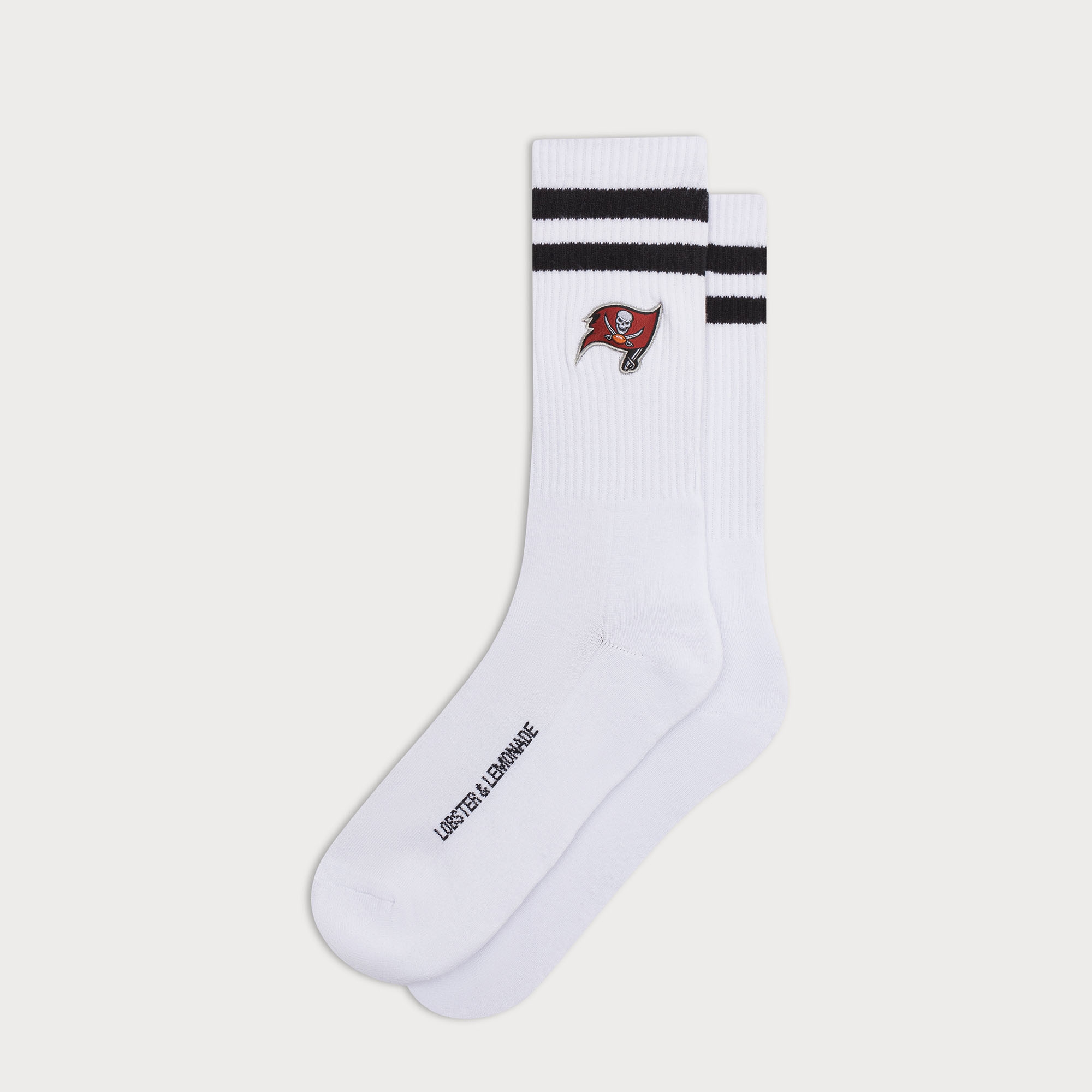 Tampa Bay Buccaneers L&L '90 Classics NFL Crew Socks White