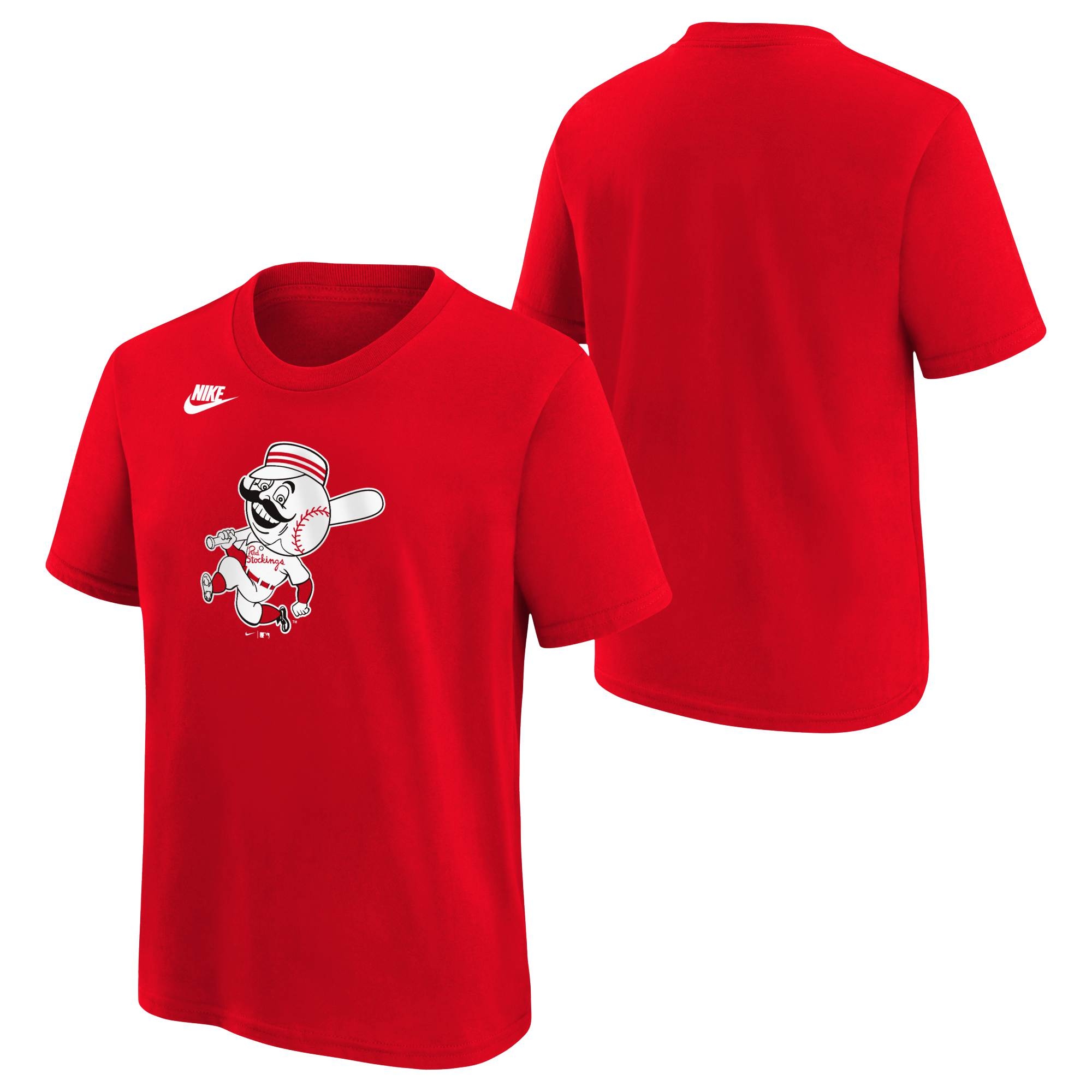 Cincinnati Reds Cooperstown Logo Nike MLB T-Shirt Rot (YOUTH)