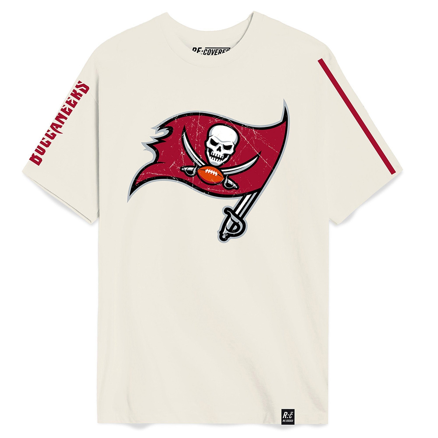Tampa Bay Buccaneers Recovered Ecru Slub NFL T-Shirt Cream