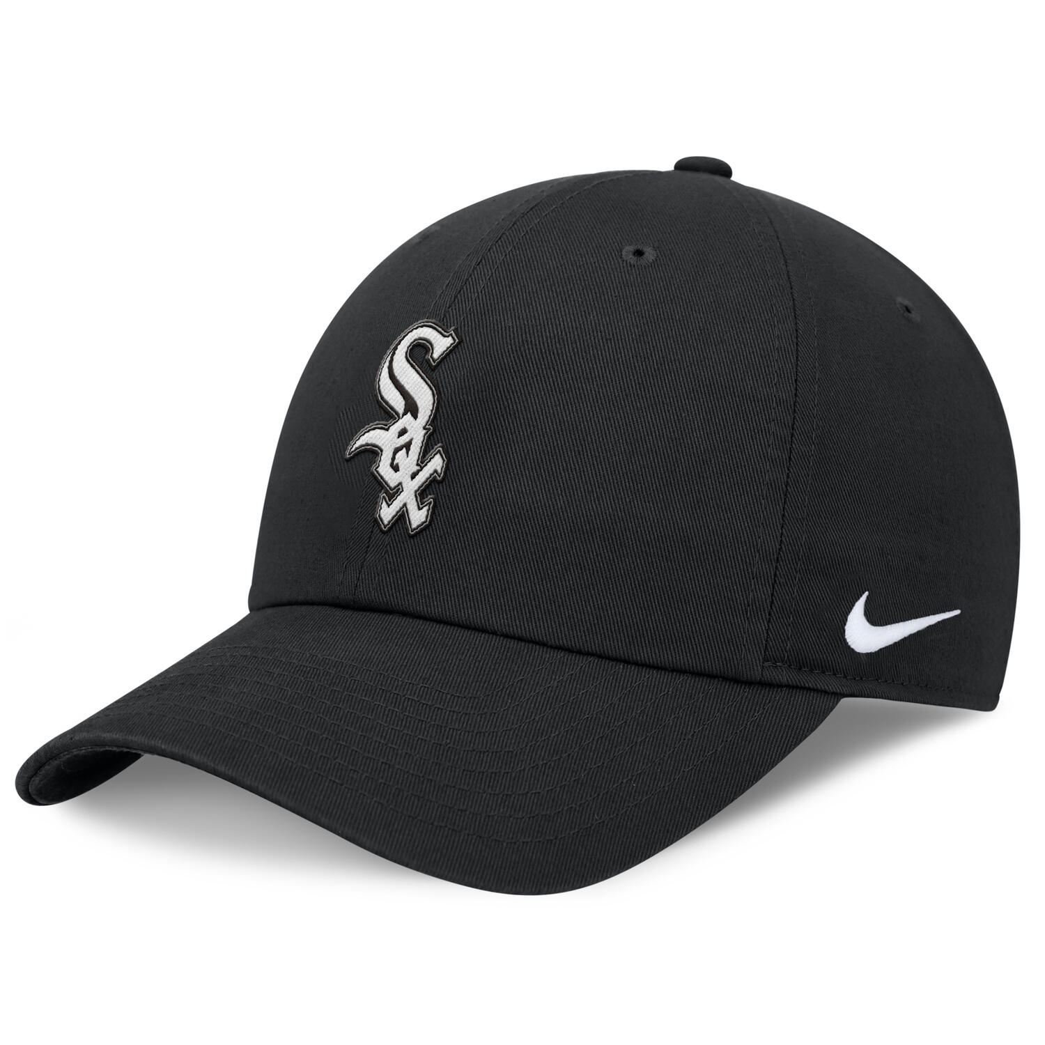 Chicago White Sox Organic Cotton Nike Club Adjustable Cap Black