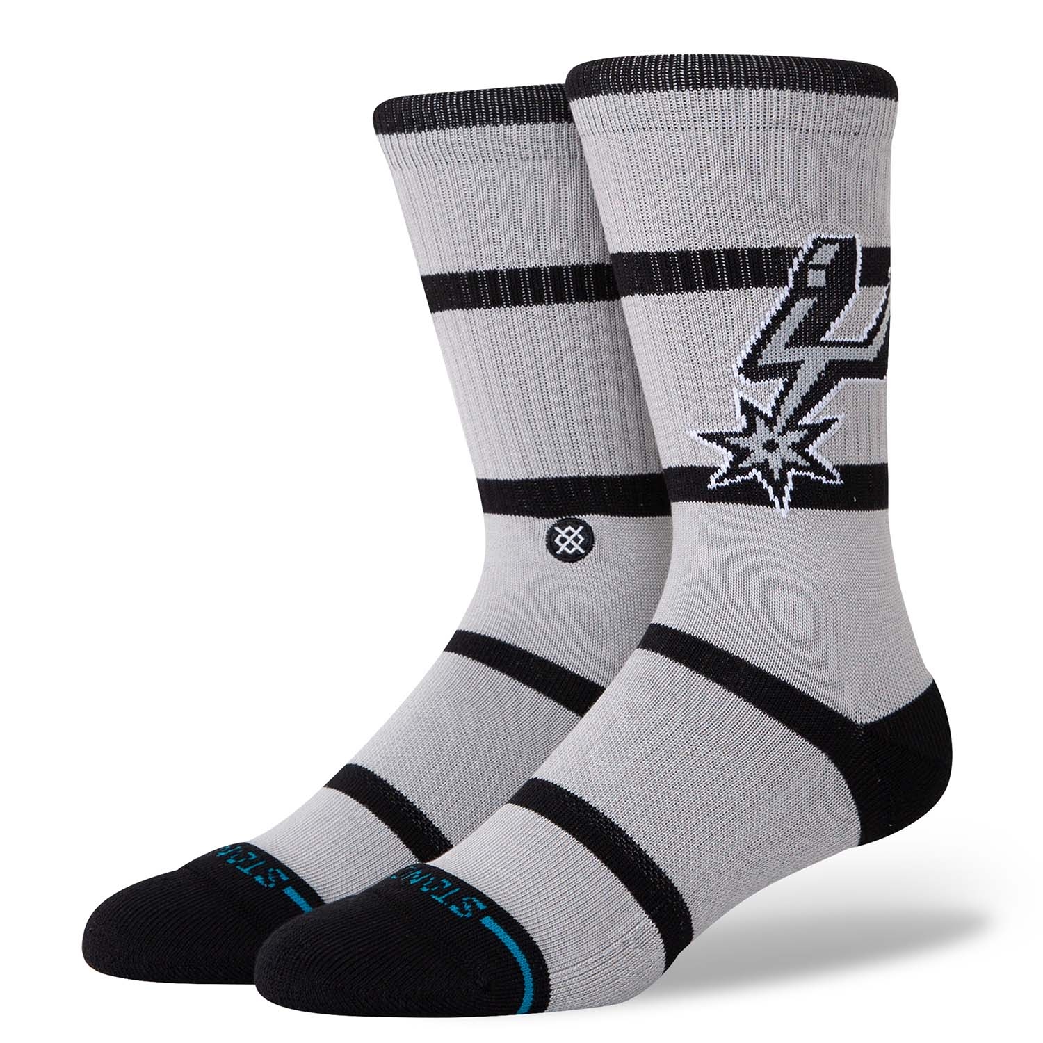 San Antonio Spurs Stance Prep School NBA Crew Socken Grau
