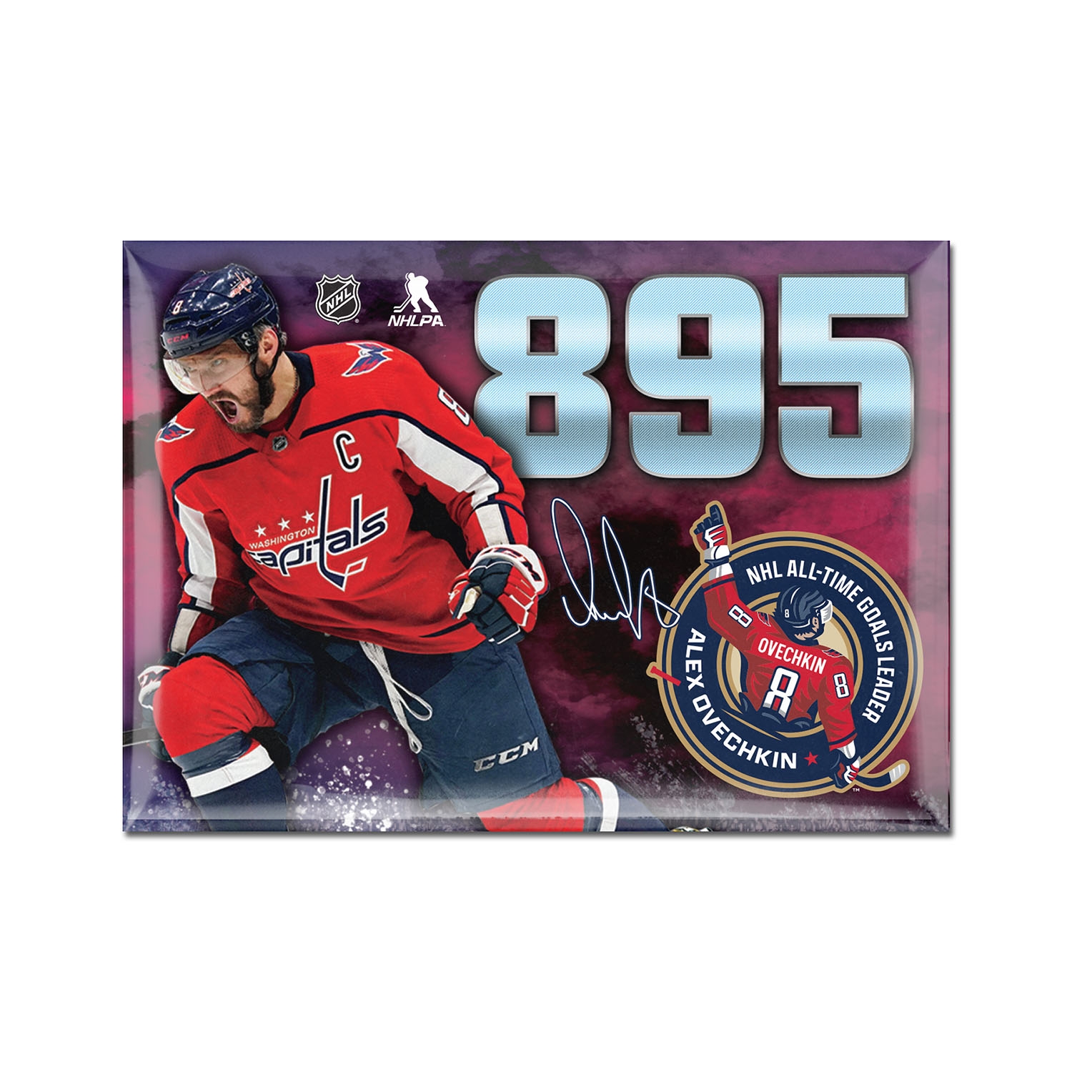 Alex Ovechkin 895 Goals Record NHL Fridge Magnet