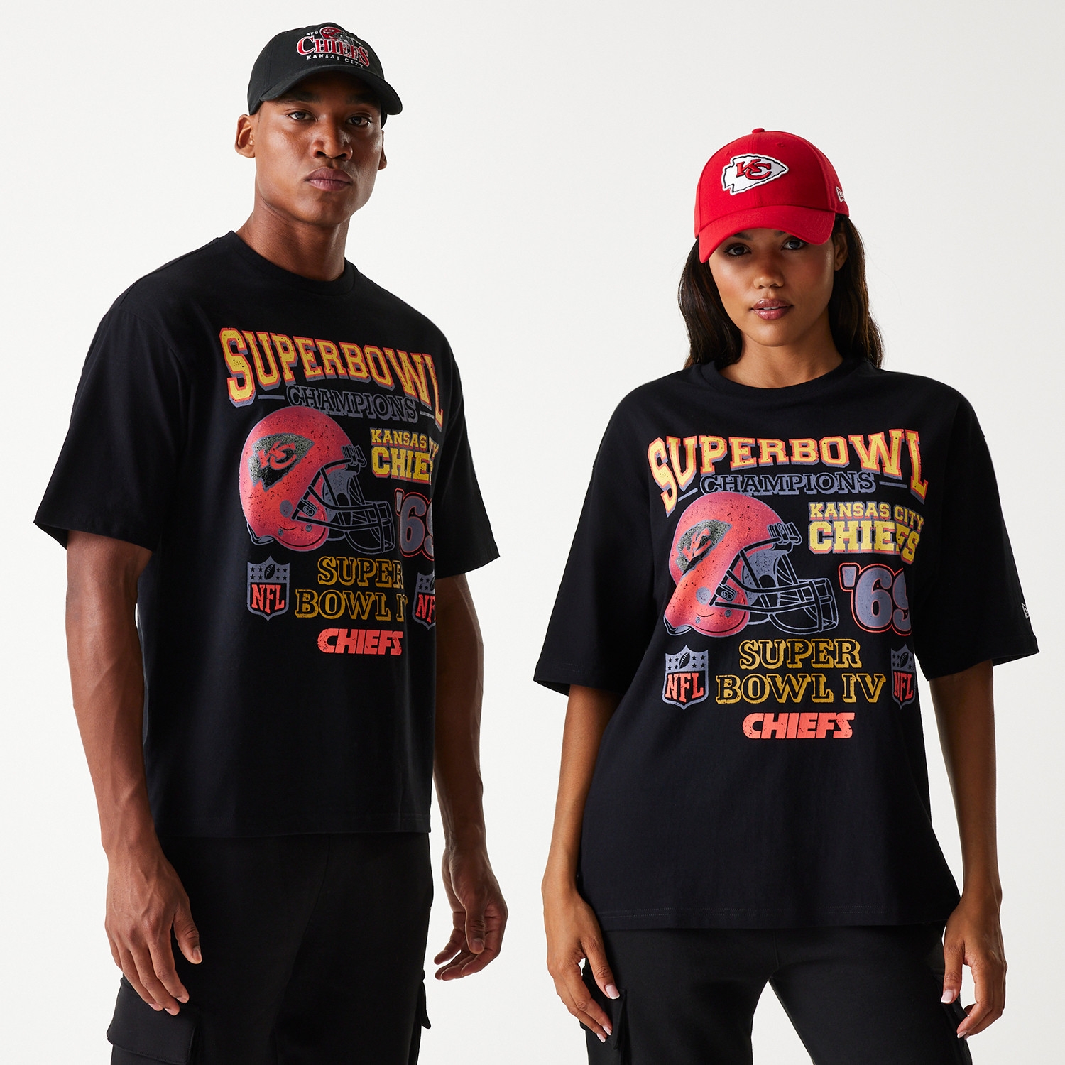Kansas City Chiefs 1969 Super Bowl Champs Oversized NFL T-Shirt Schwarz