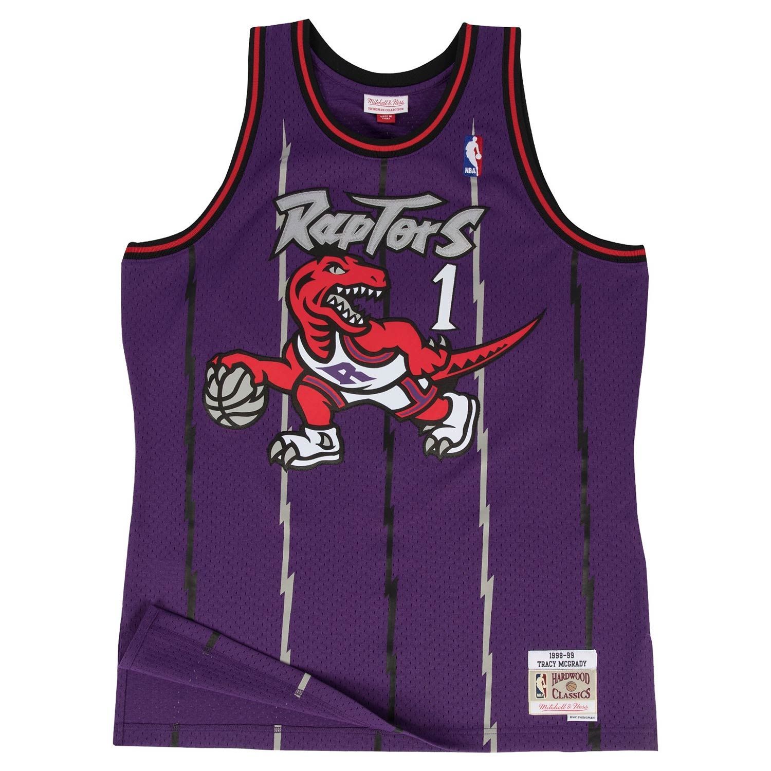 Tracy McGrady #1 Toronto Raptors 1998-99 Mitchell & Ness Swingman NBA Jersey Purple