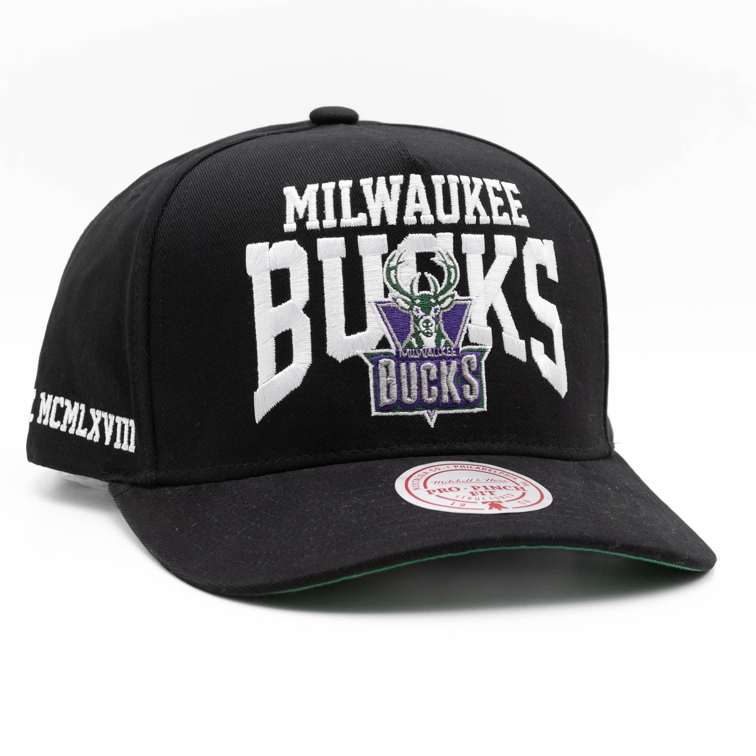 Milwaukee Bucks Big Time Mitchell & Ness Pro Pinch Snapback NBA Cap