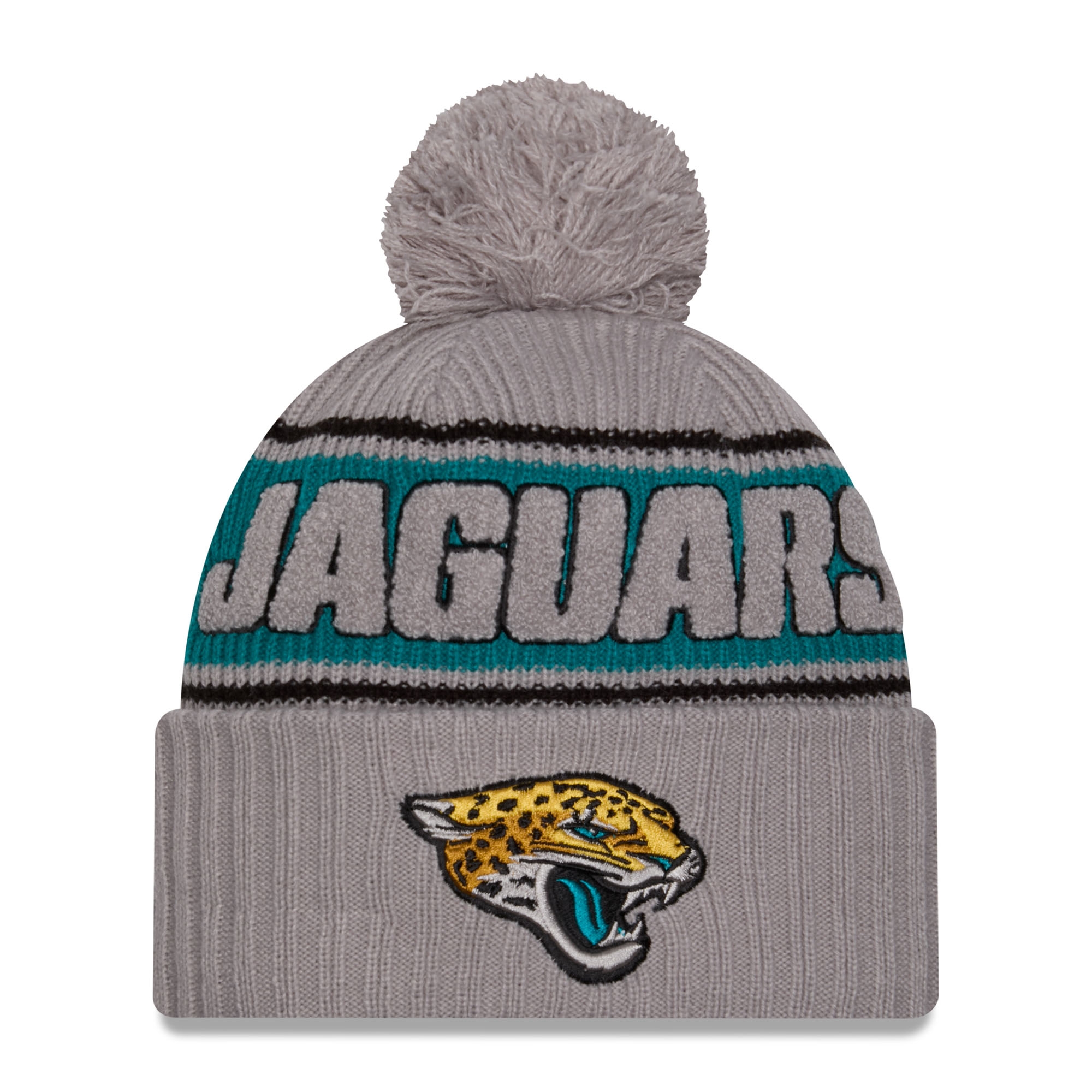 Jacksonville Jaguars 2024 NFL Sideline New Era Sport Knit Wintermütze Grau
