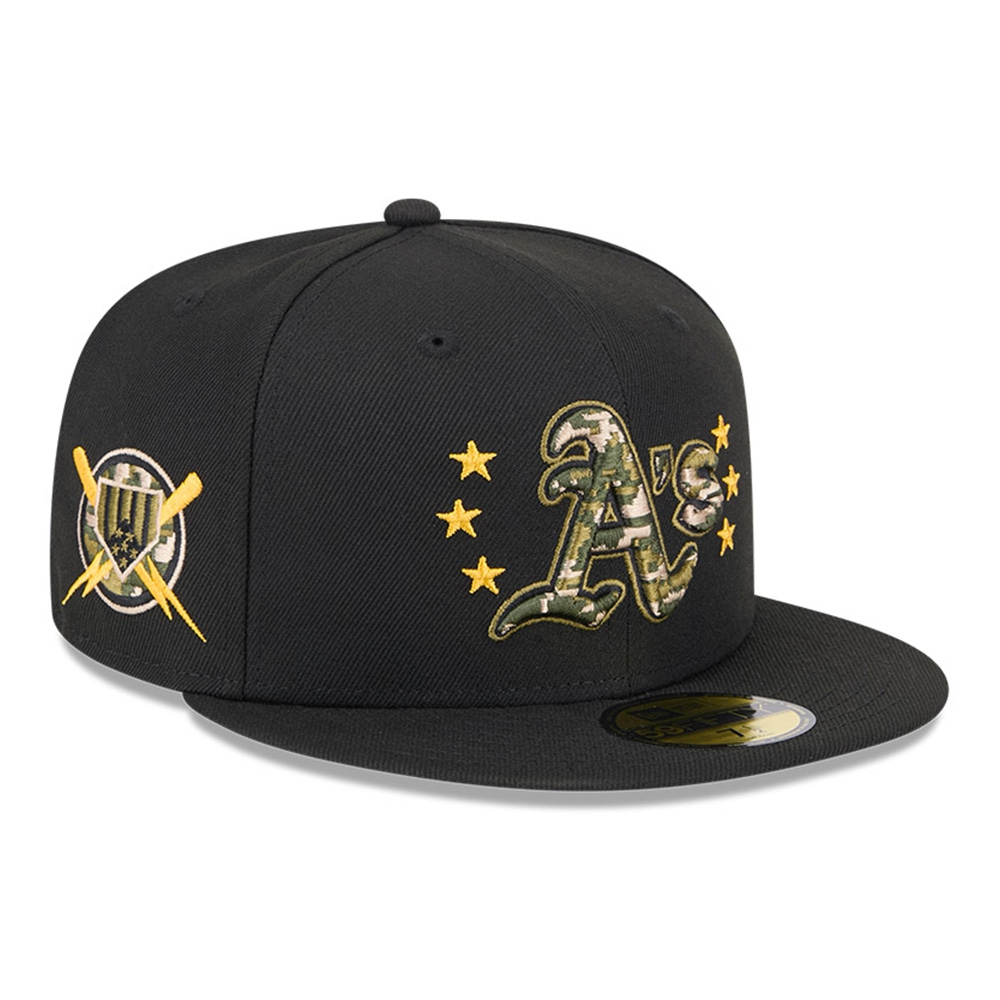 Oakland Athletics 2024 MLB Authentic Armed Forces New Era 59FIFTY Fitted Cap