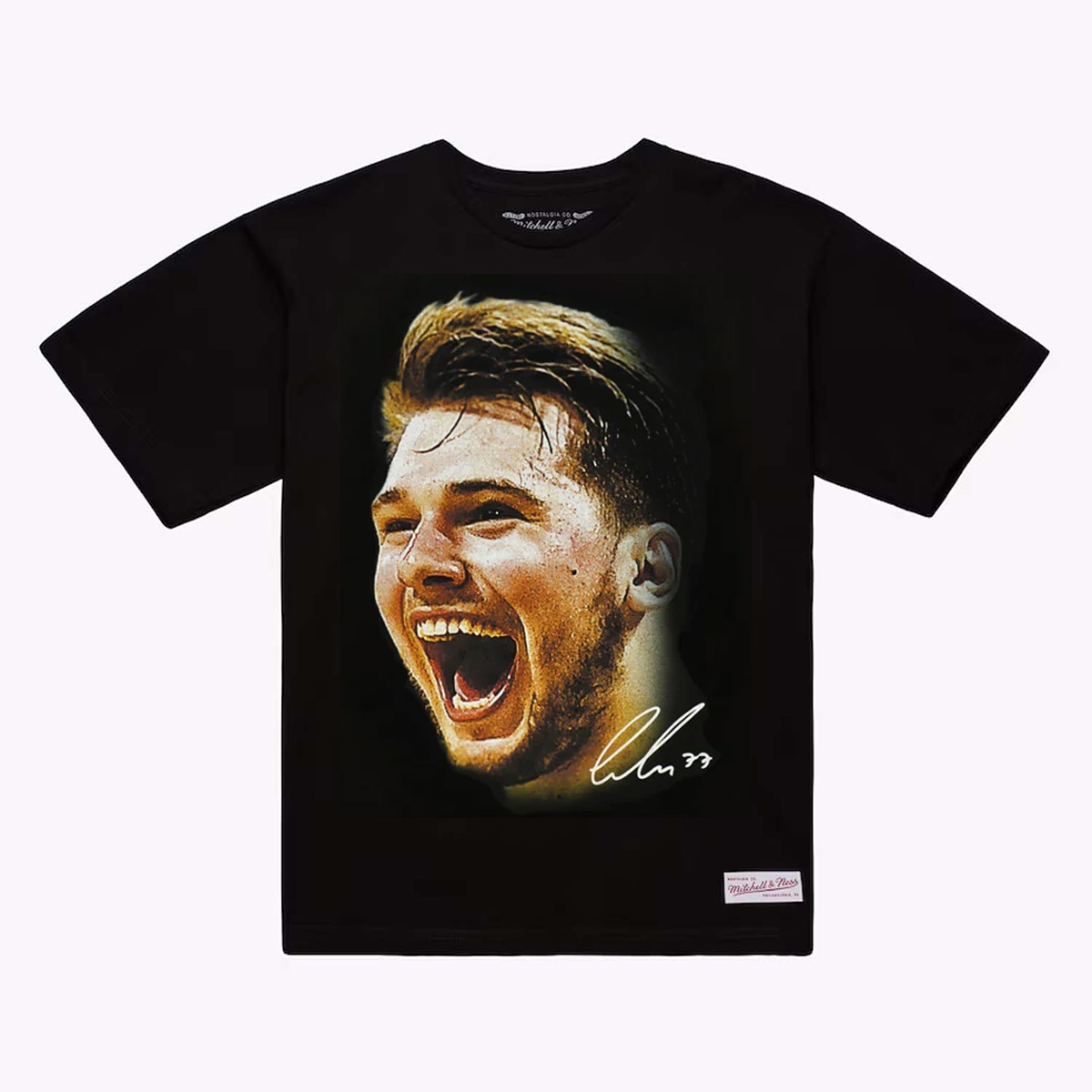 Luka Doncic Mitchell & Ness Real Big Face NBA Tee Schwarz