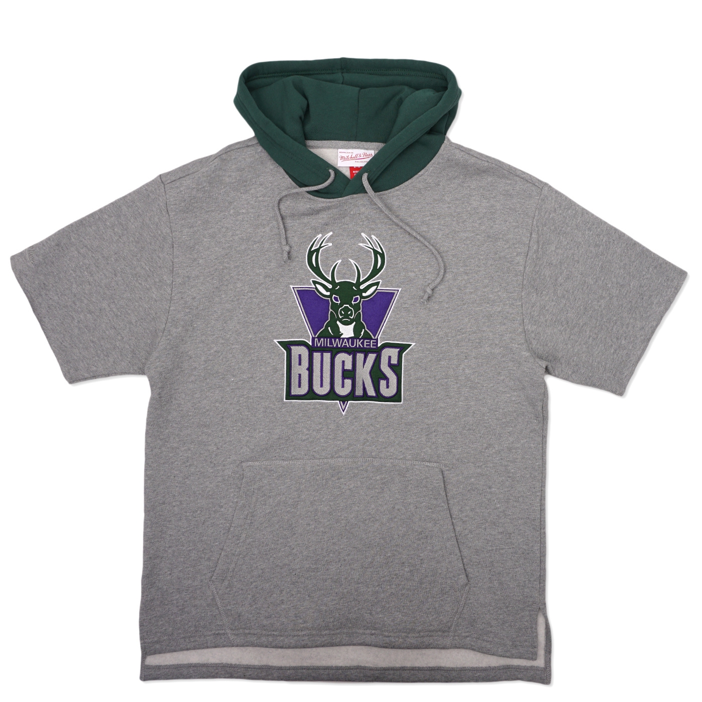 Milwaukee Bucks Postgame Mitchell & Ness Short Sleeve NBA Hoodie