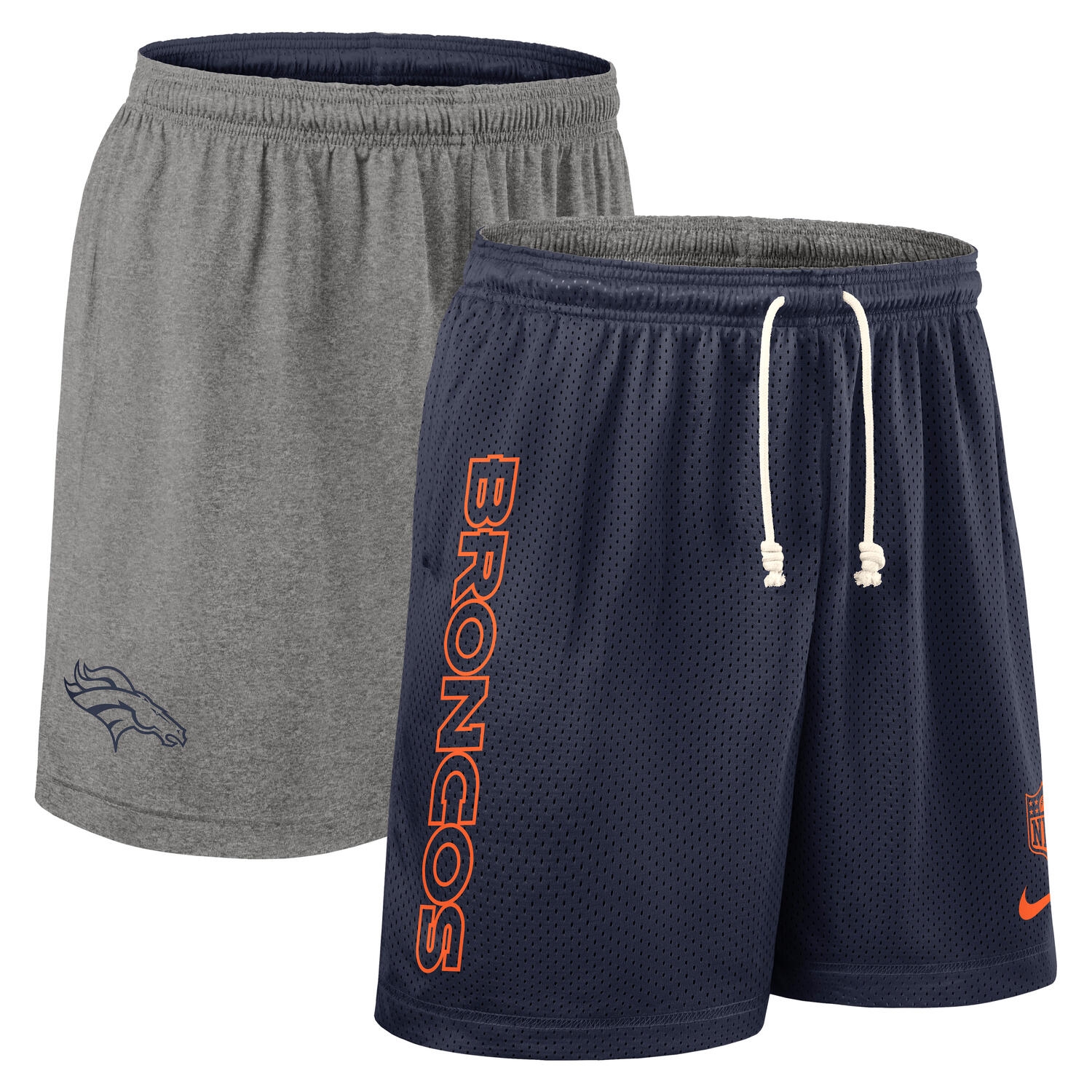 Denver Broncos 2025 NFL Sideline Reversible Mesh Nike Dri-FIT Shorts Navy