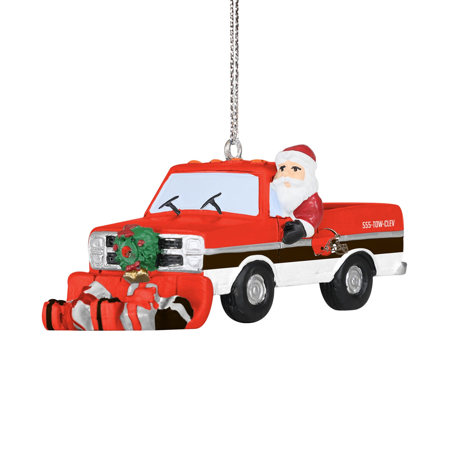 Cleveland Browns NFL Snow Plow Truck Weihnachtsanhänger