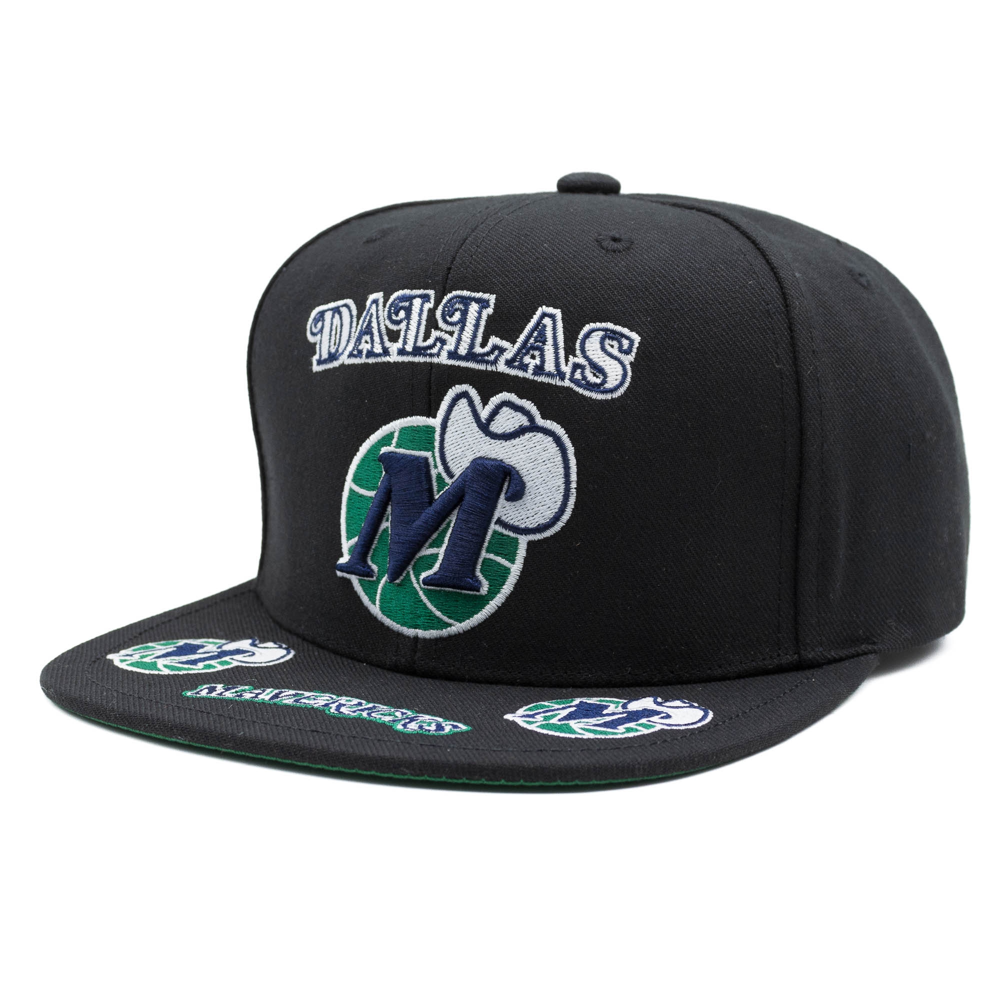 Dallas Mavericks Front Loaded Mitchell & Ness Snapback NBA Cap Schwarz