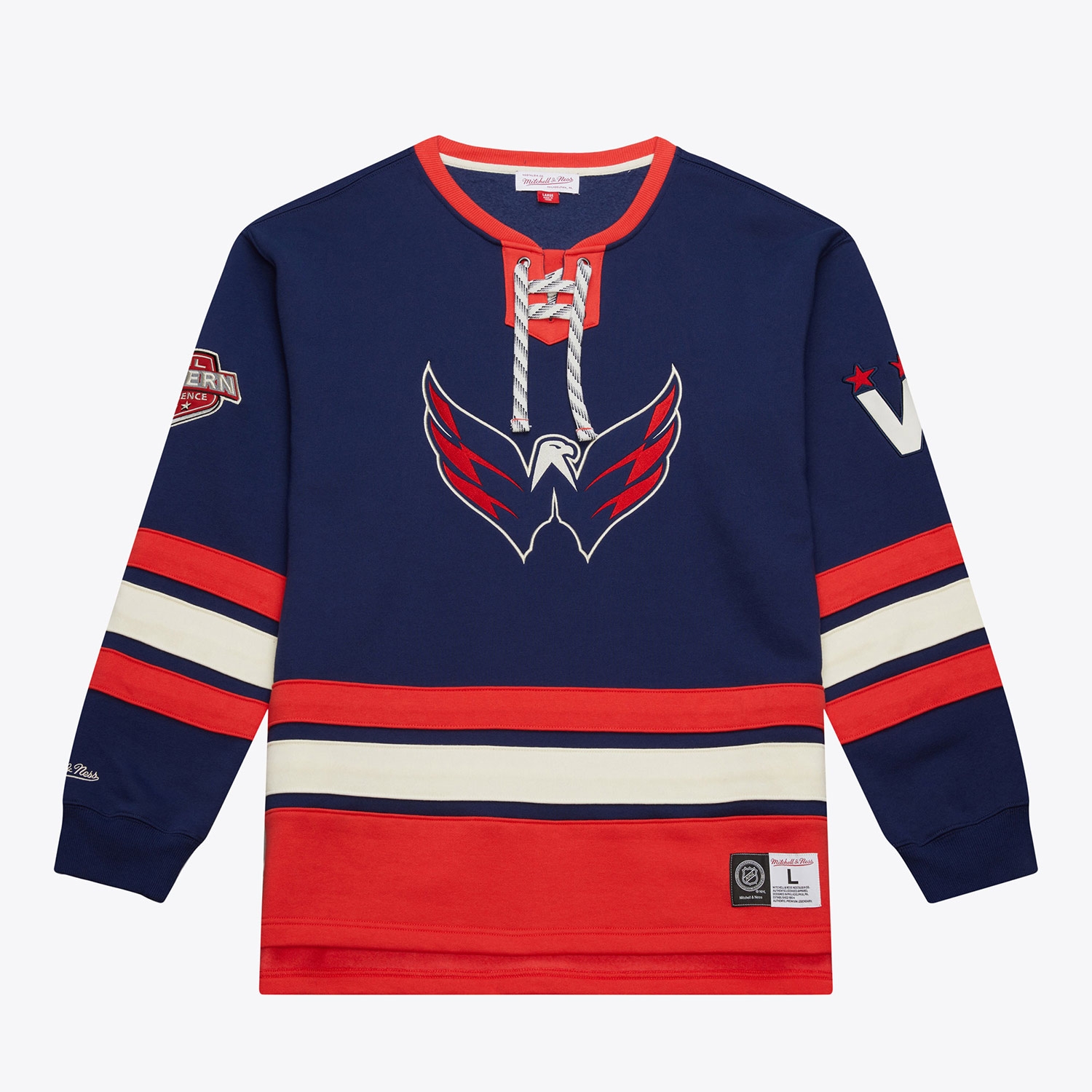 Washington Capitals Mitchell & Ness Heritage NHL Lace-Up Jersey Crew