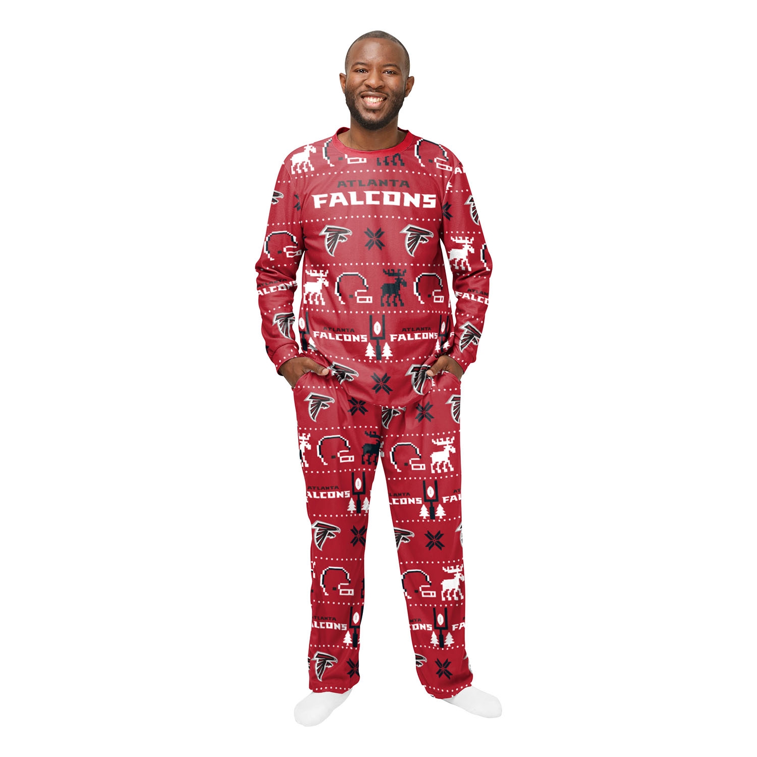 Atlanta Falcons Holiday Pajamas NFL Schlafanzug-Set (2-Teilig)