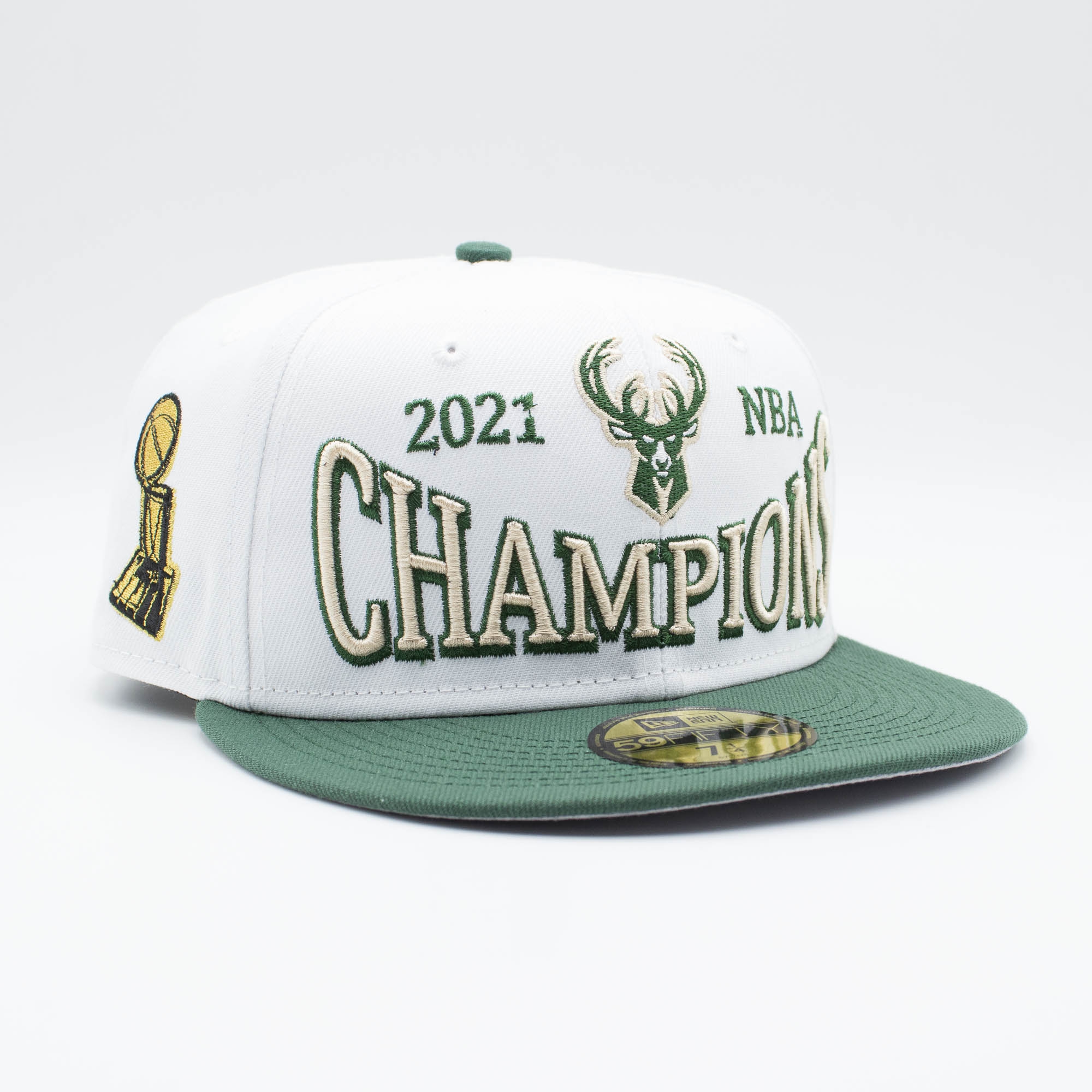 Milwaukee Bucks 2021 NBA Champions 59FIFTY Fitted NBA Cap