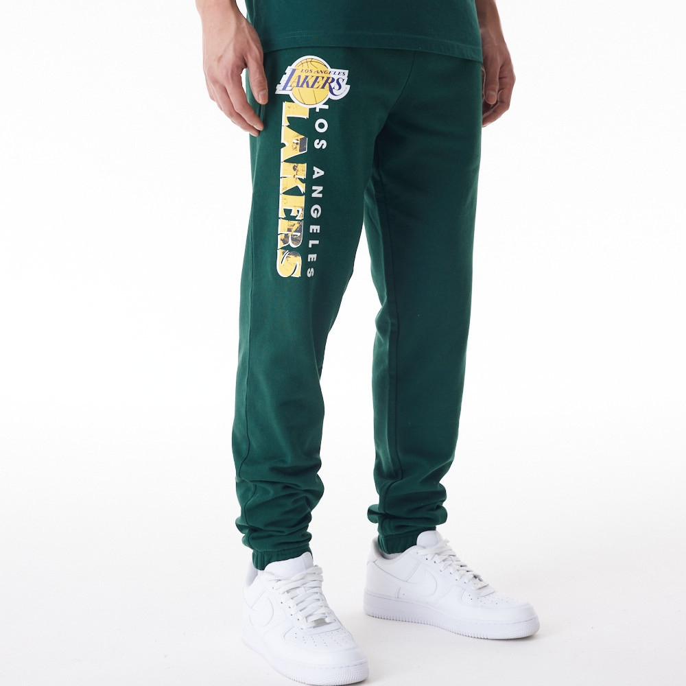 Los Angeles Lakers New Era Wordmark NBA Jogger Sweatpants Grün
