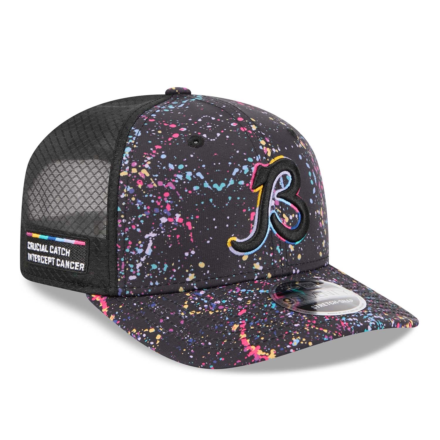 Chicago Bears "B" 2025 NFL Crucial Catch 9SEVENTY Stretch-Snap Trucker Cap