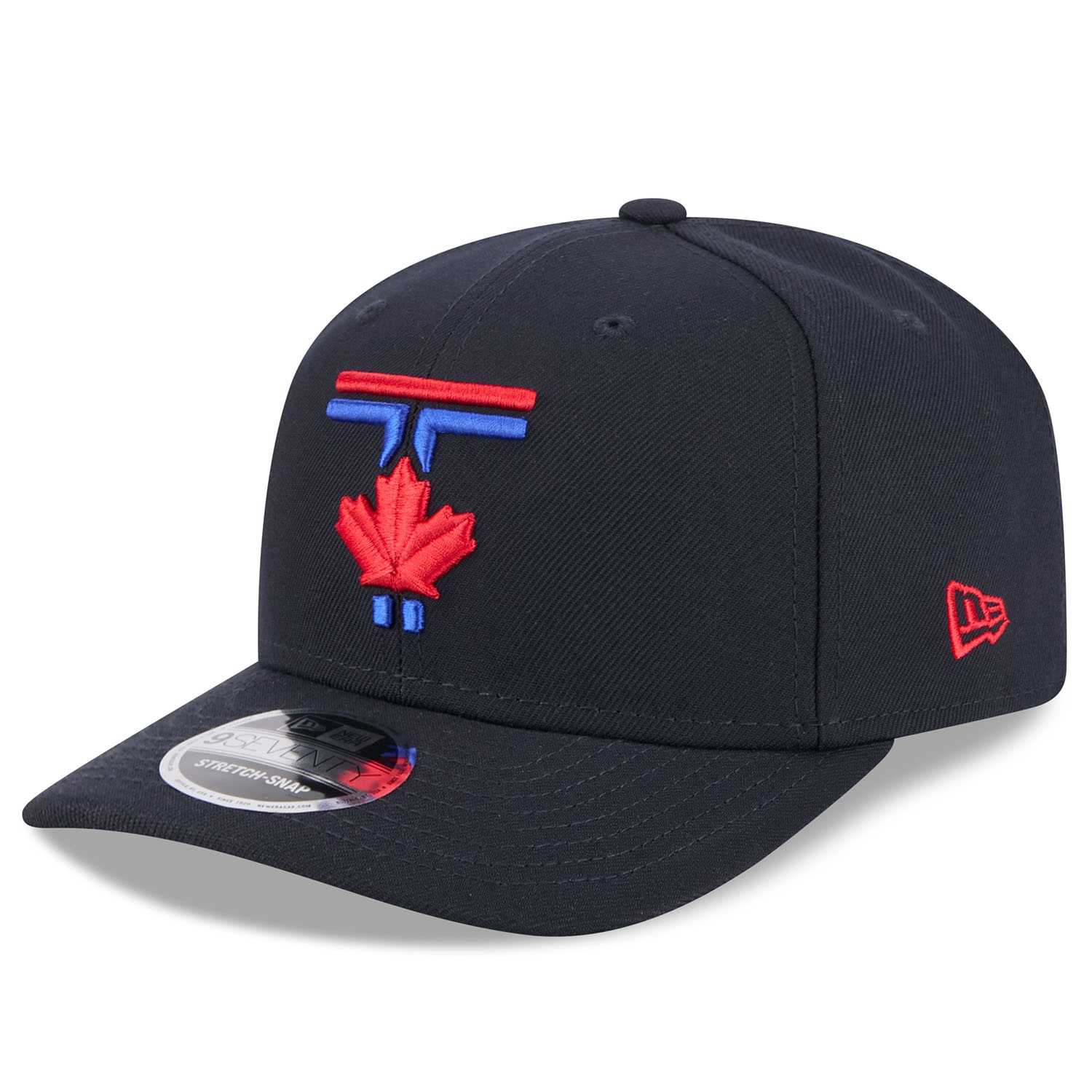Toronto Blue Jays Official MLB City Connect Stretch-Snap 9SEVENTY Snapback Cap Navy