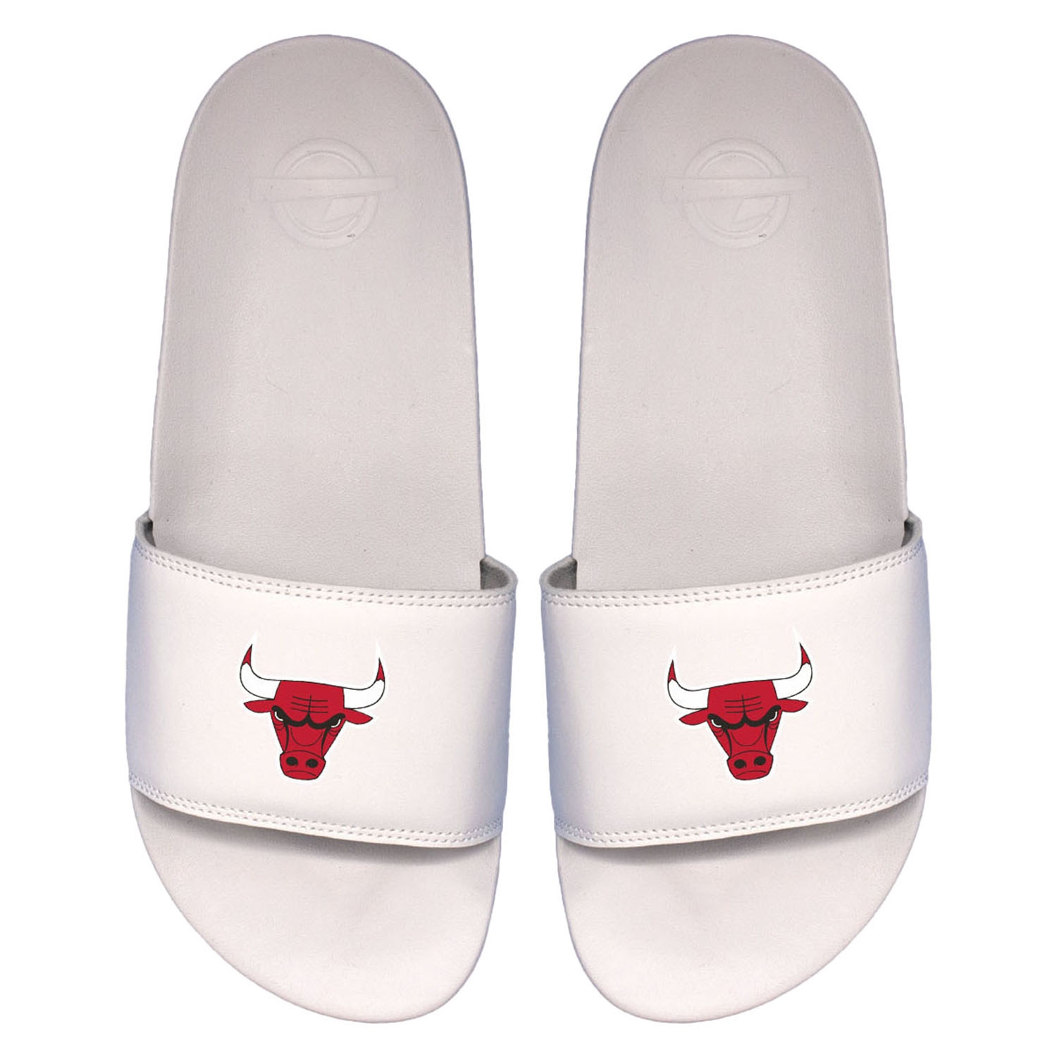 Chicago Bulls Primary Logo ISlide NBA Slipper Badelatschen Weiß