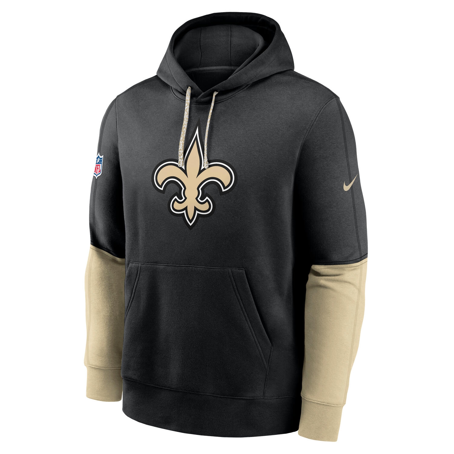 New Orleans Saints 2024 NFL Sideline Nike Club Hoodie Schwarz