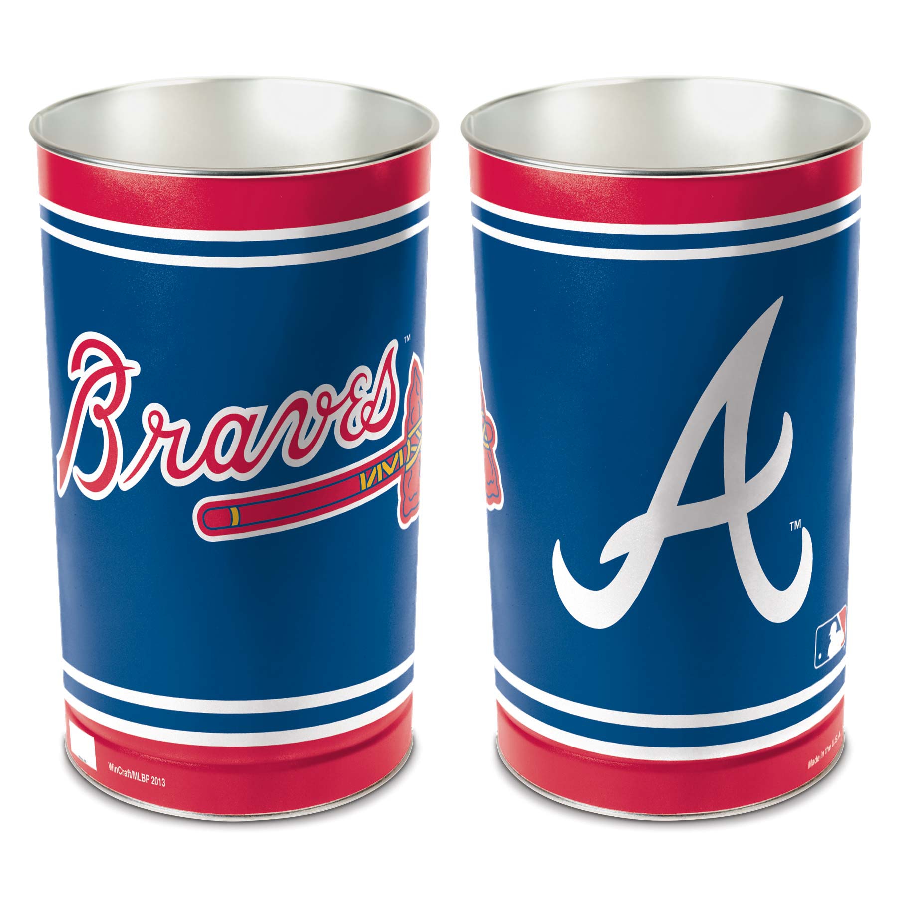 Atlanta Braves MLB Metall Papierkorb