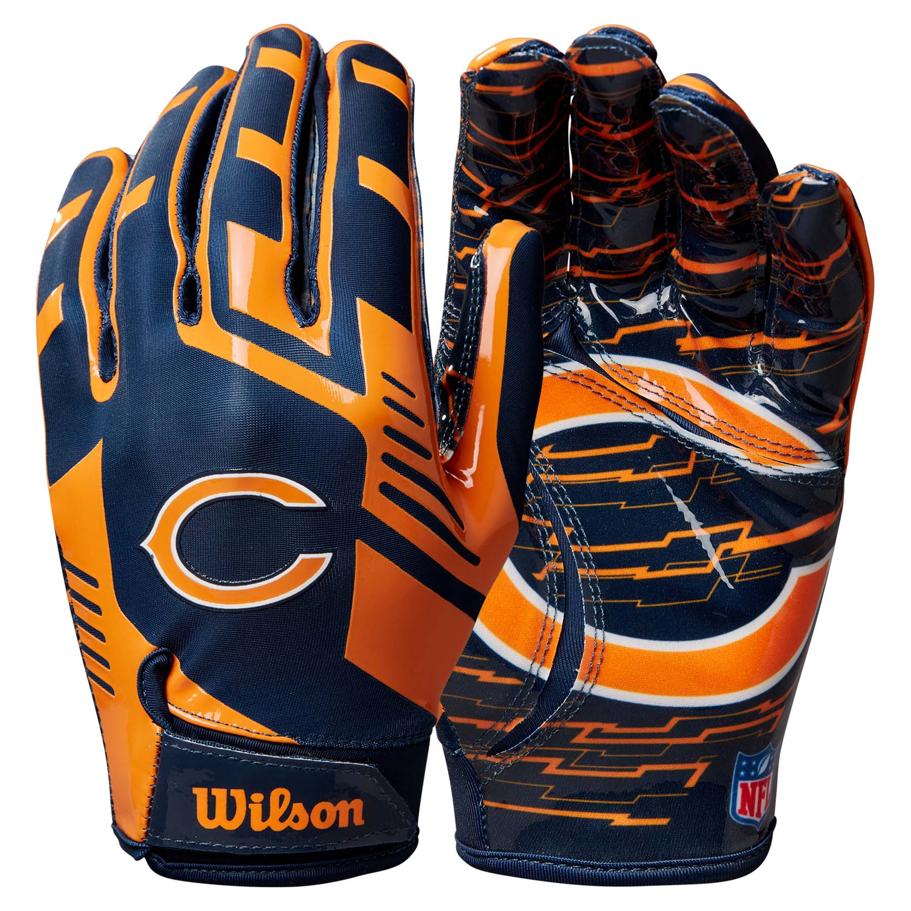 Chicago Bears Wilson Stretch-Fit NFL Receivers Handschuhe
