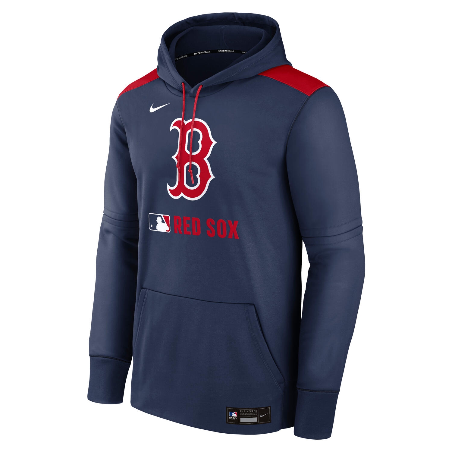 Boston Red Sox 2025 MLB Authentic Performance Therma Hoodie Navy