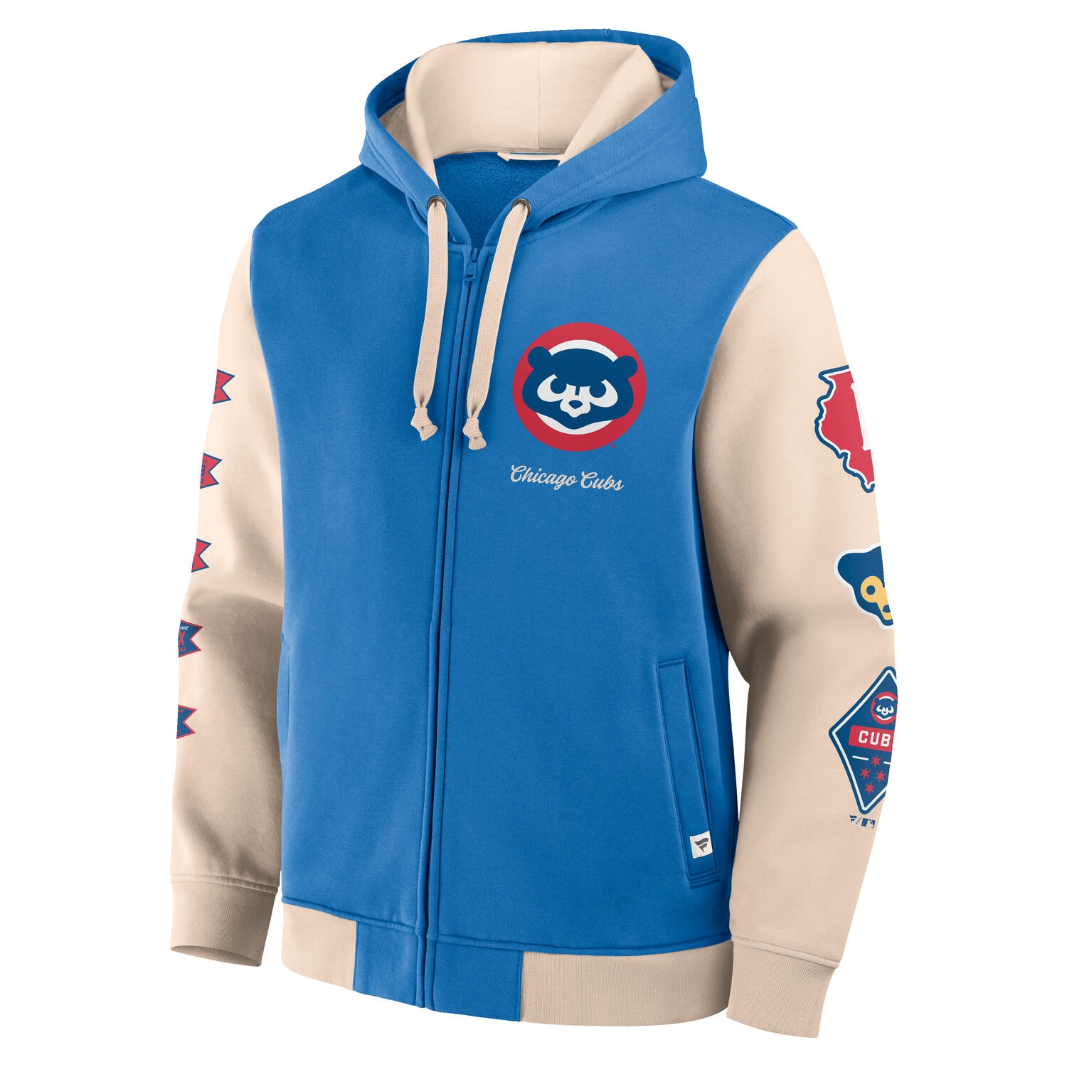 Chicago Cubs Run It Down Retro MLB Full-Zip Hoodie