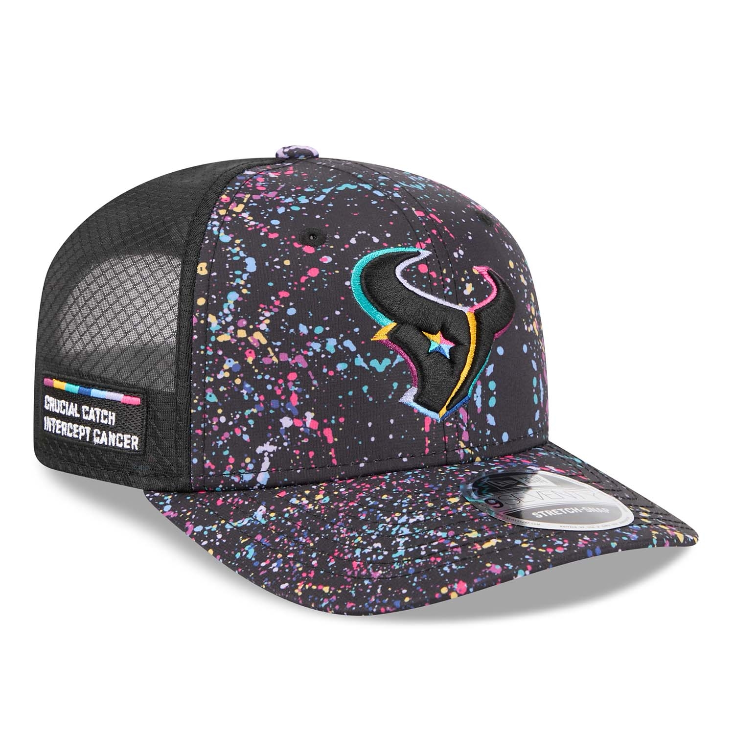 Houston Texans 2025 NFL Crucial Catch 9SEVENTY Stretch-Snap Trucker Cap