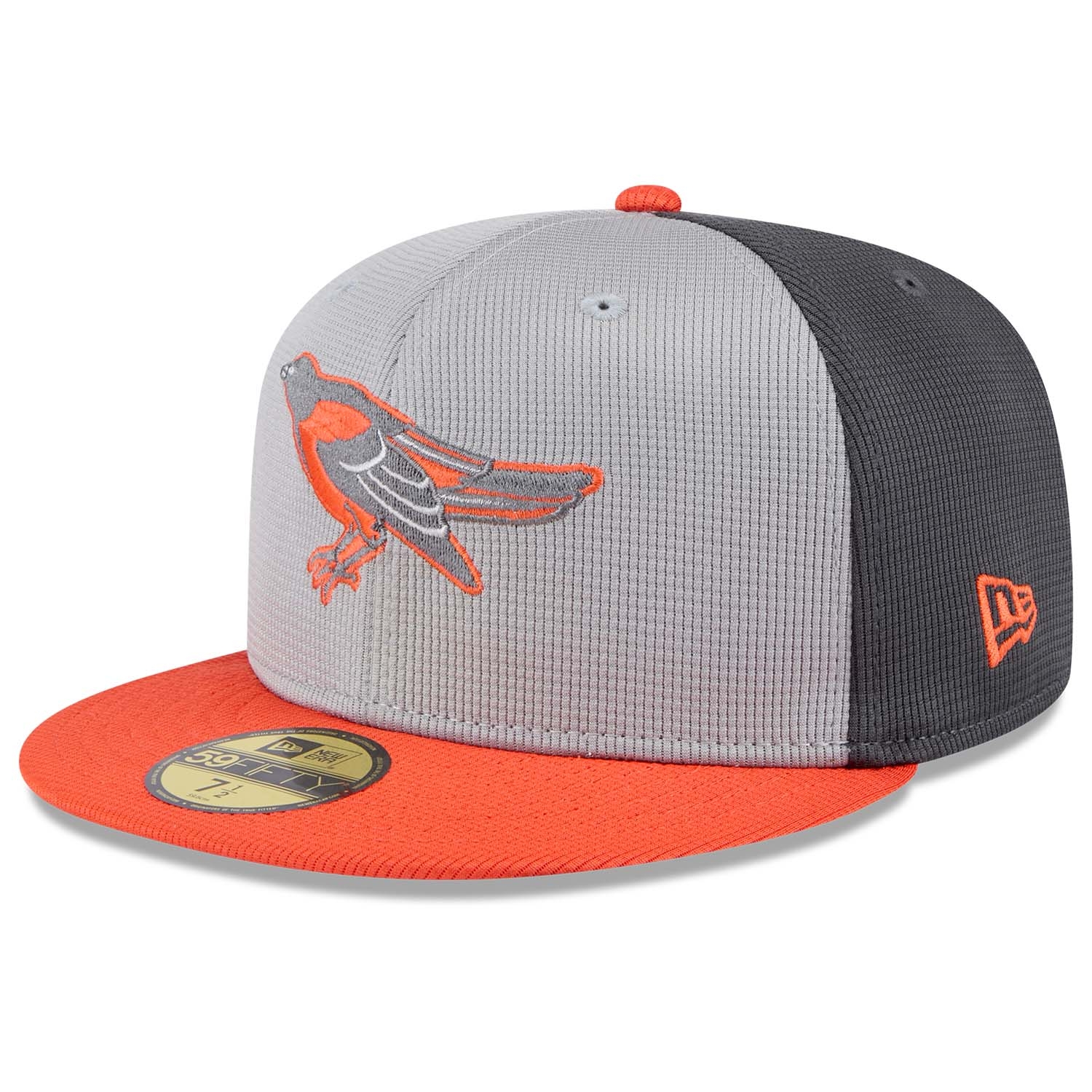Baltimore Orioles Colorway 2025 MLB Batting Practice 59FIFTY Fitted Cap Grau