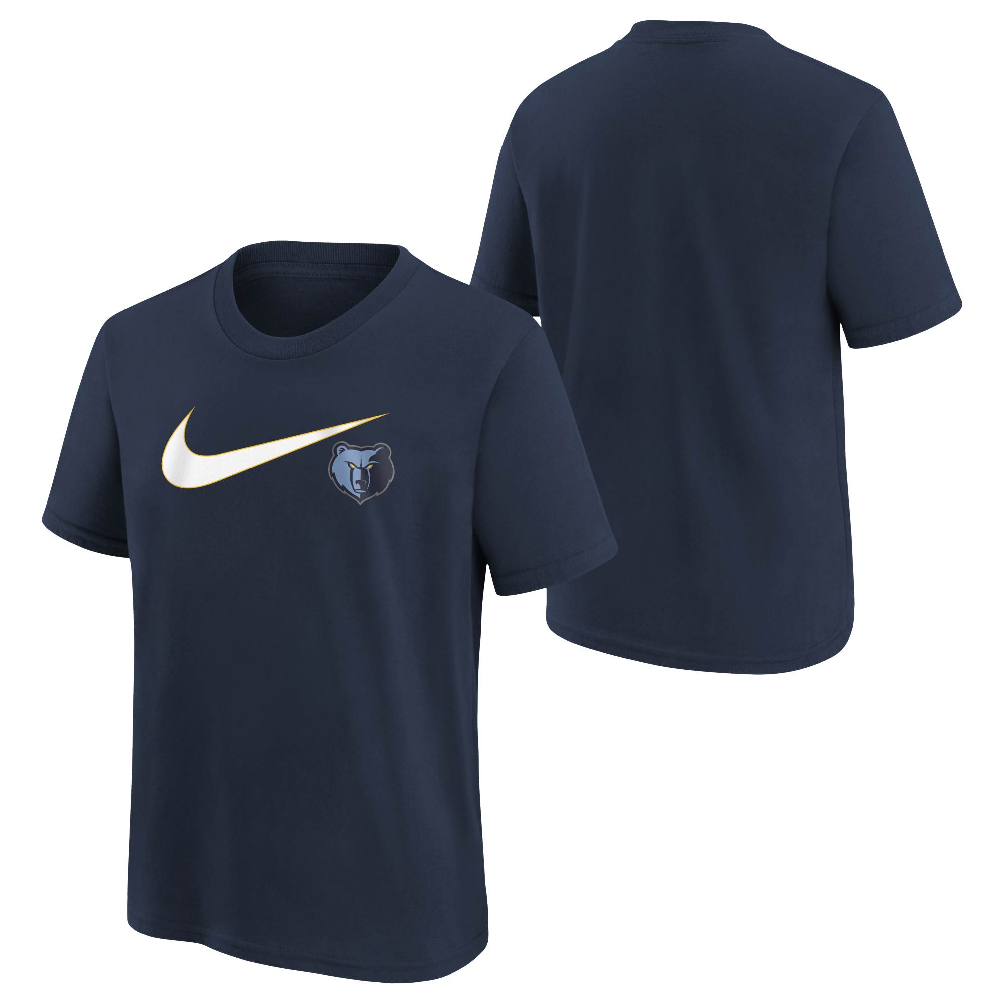 Memphis Grizzlies Nike Swoosh Logo NBA T-Shirt Navy (YOUTH)